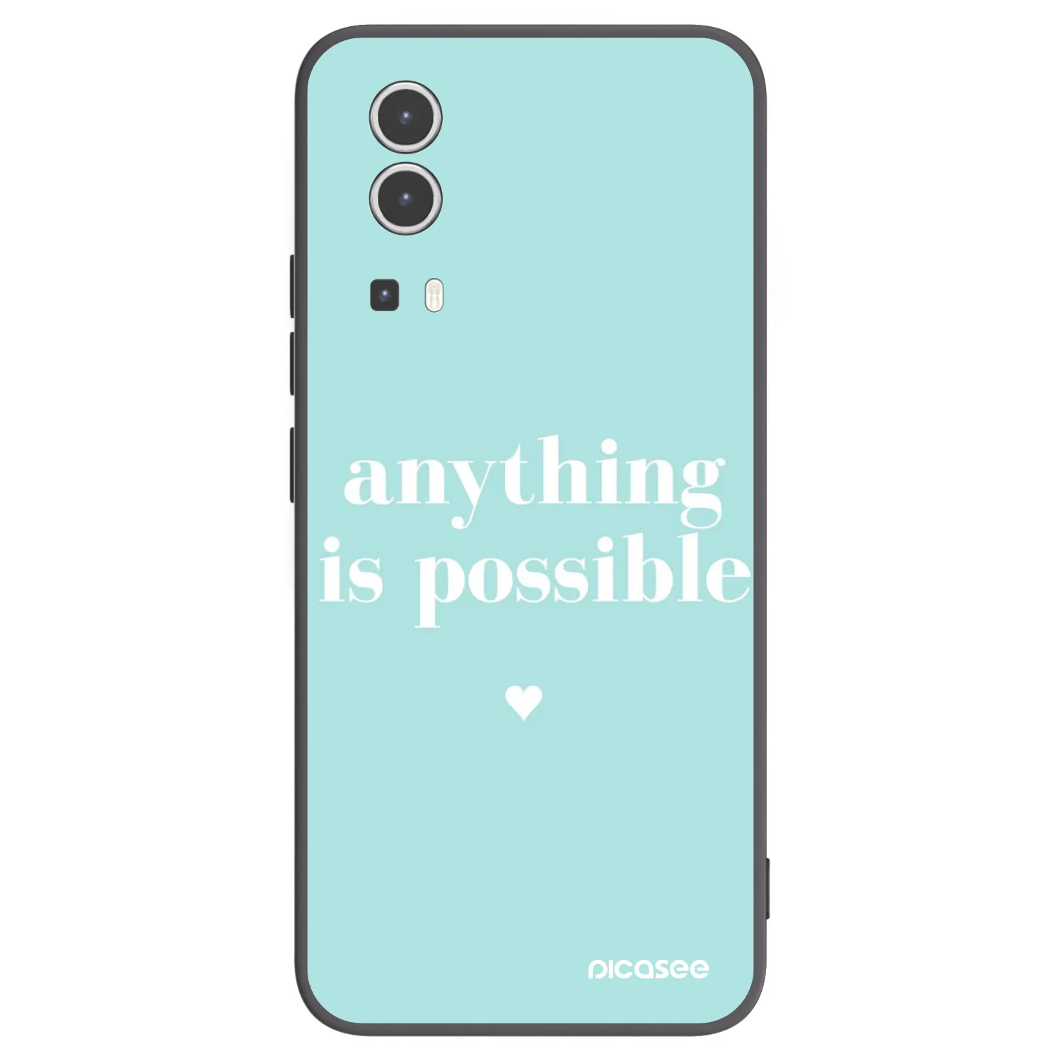 Picasee fekete szilikon tok az alábbi mobiltelefonokra Vivo Y72 5G - Anything is possible