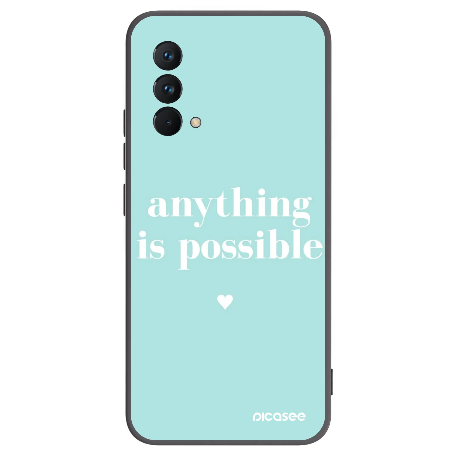 Picasee fekete szilikon tok az alábbi mobiltelefonokra Realme GT Master Edition 5G - Anything is possible