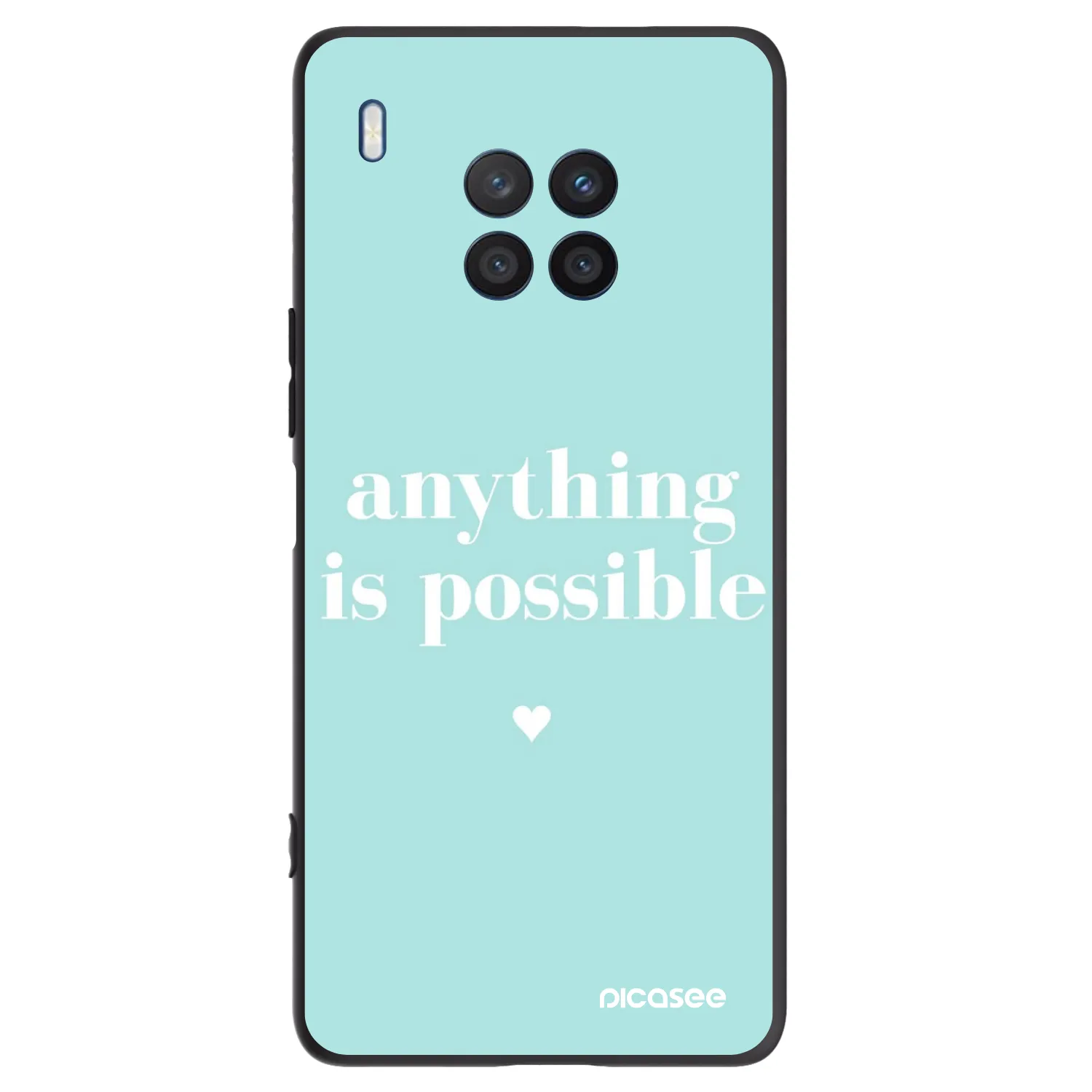 Picasee fekete szilikon tok az alábbi mobiltelefonokra Honor 50 Lite - Anything is possible