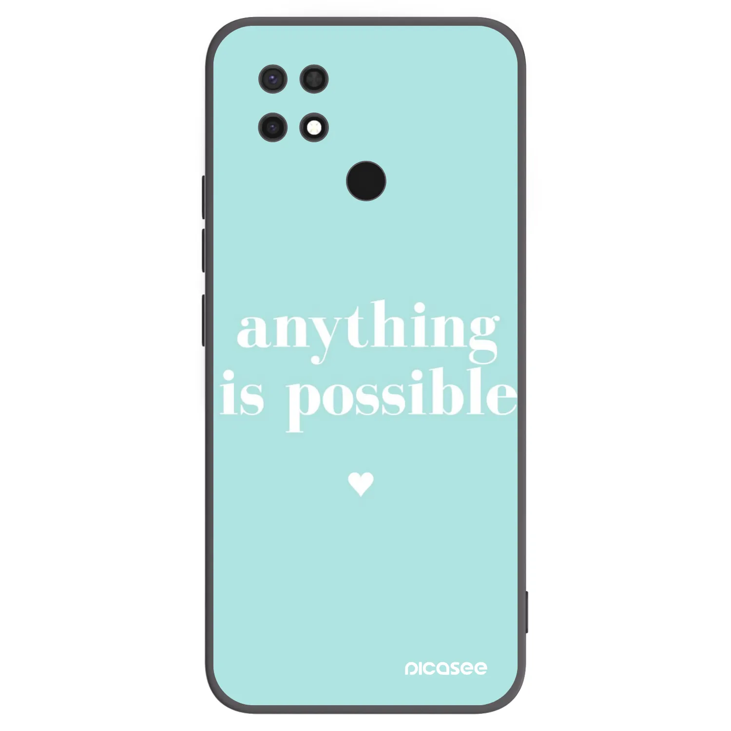 Picasee fekete szilikon tok az alábbi mobiltelefonokra Xiaomi Redmi 10C - Anything is possible
