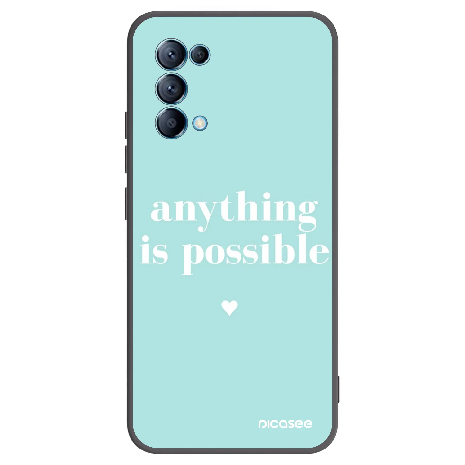 Picasee fekete szilikon tok az alábbi mobiltelefonokra OPPO Reno 5 5G - Anything is possible