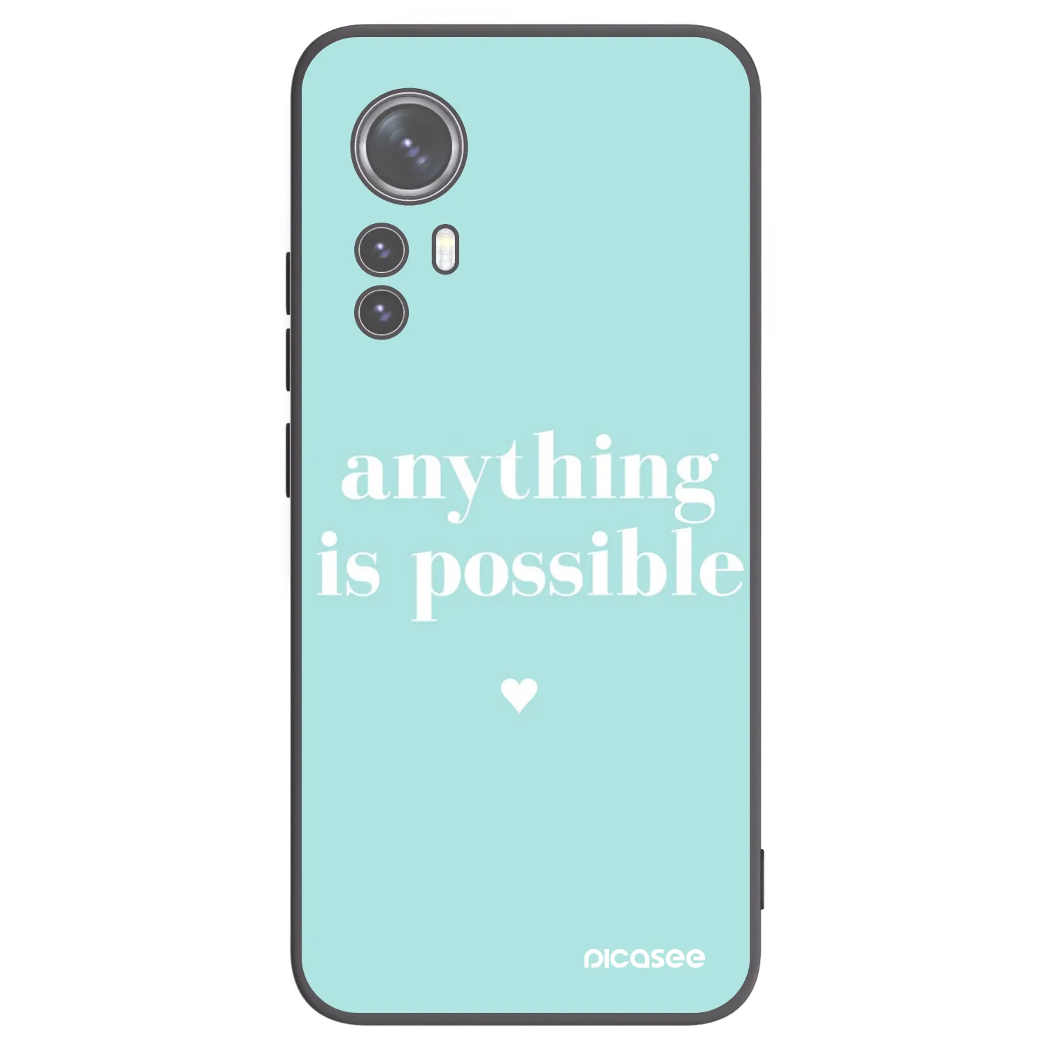 Picasee fekete szilikon tok az alábbi mobiltelefonokra Xiaomi 12X - Anything is possible