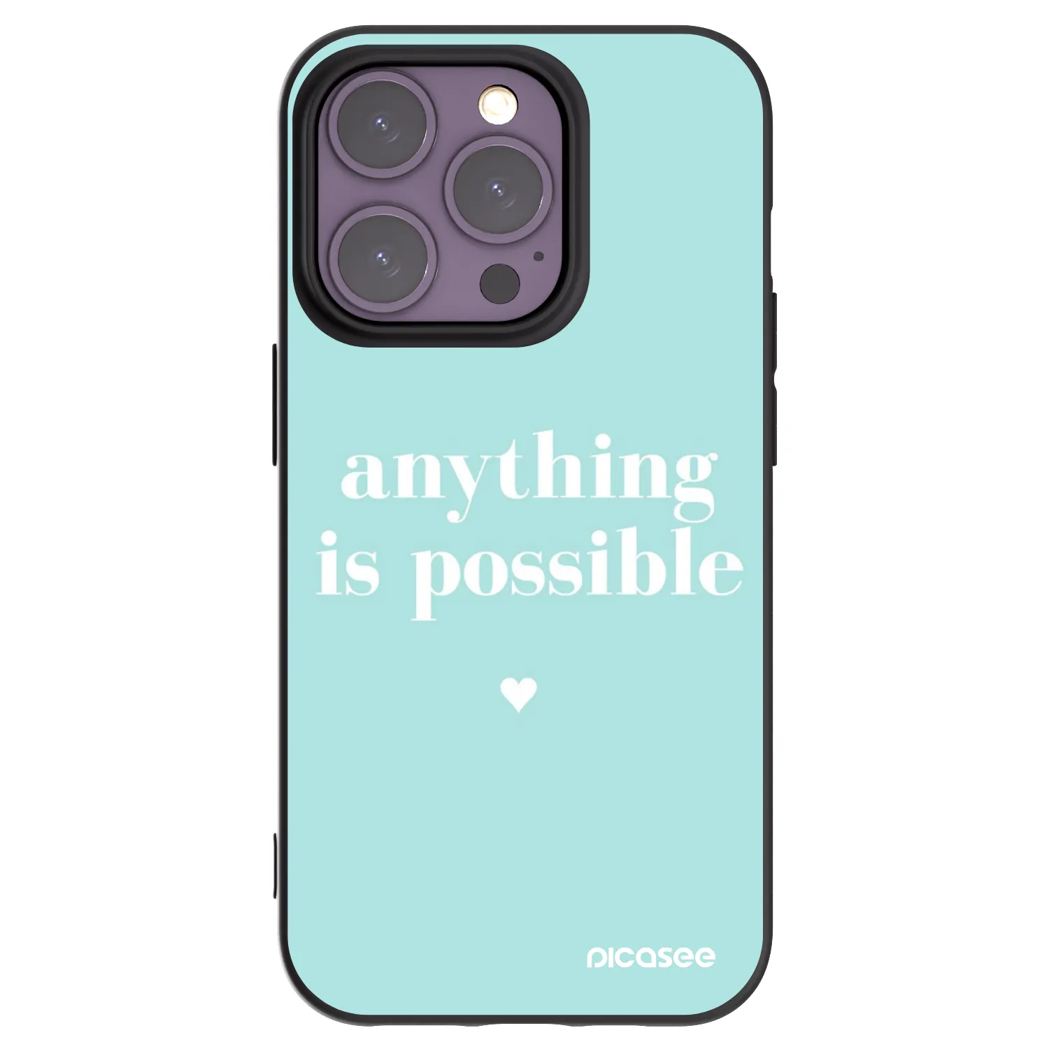 Picasee fekete szilikon tok az alábbi mobiltelefonokra Apple iPhone 14 Pro - Anything is possible