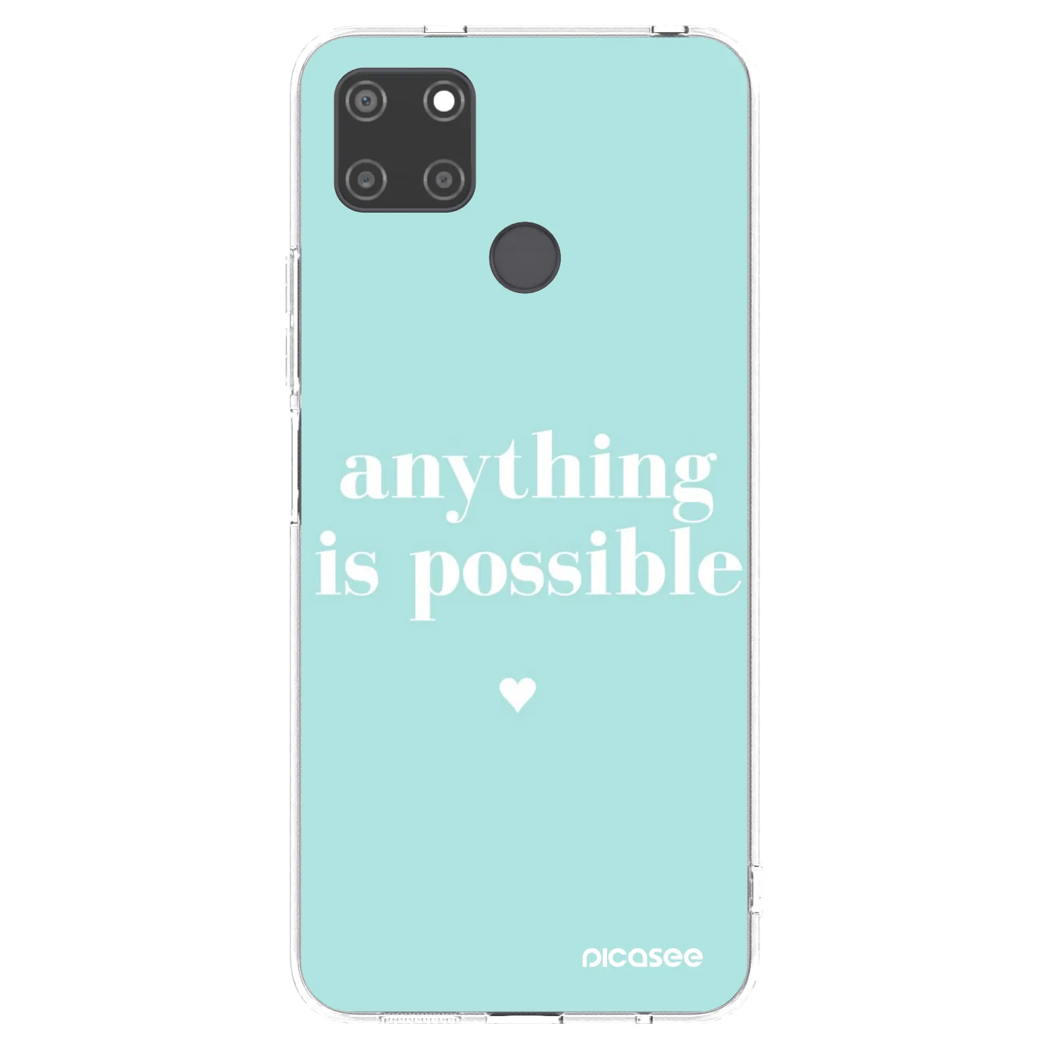 Picasee átlátszó szilikon tok az alábbi mobiltelefonokra Realme C21Y - Anything is possible