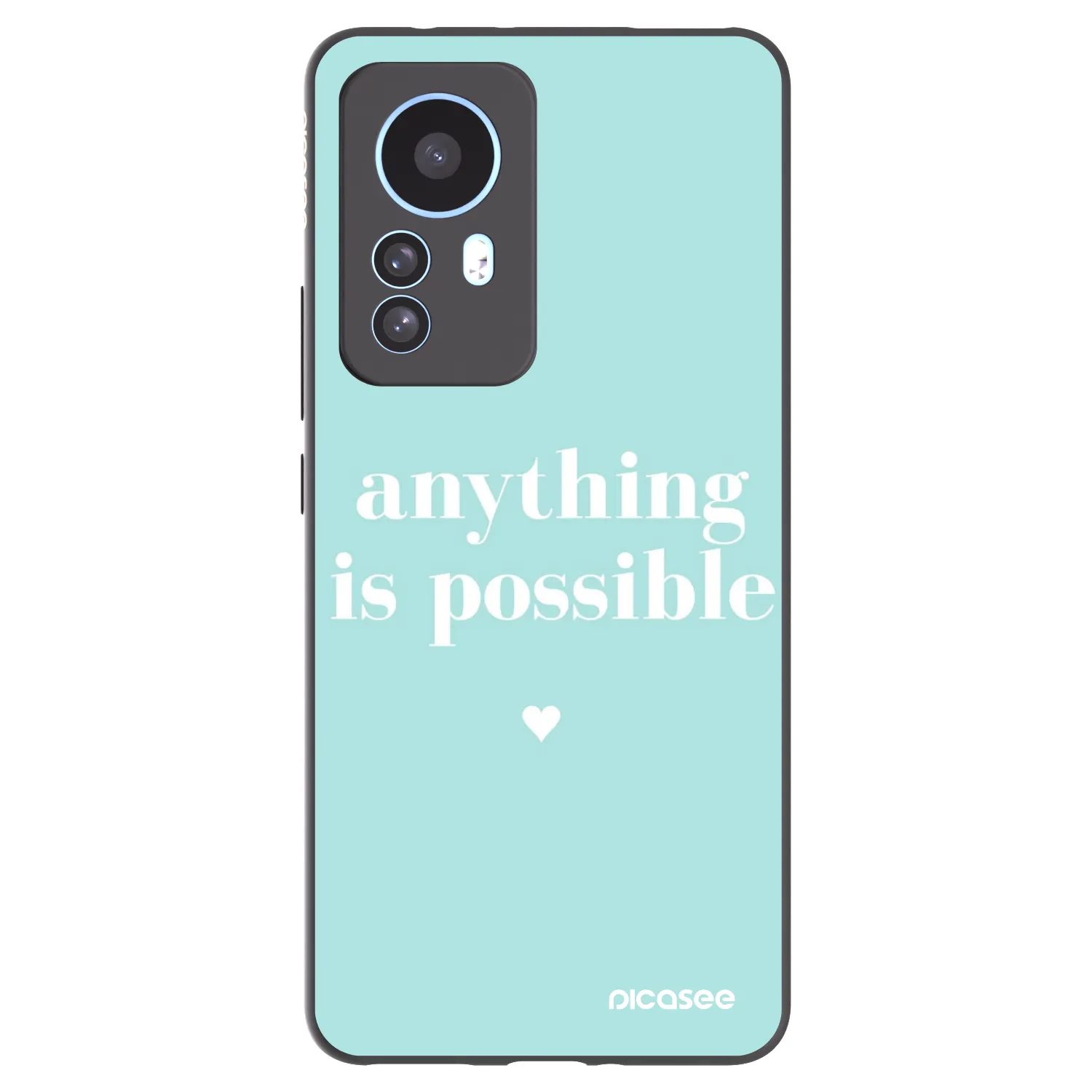 Picasee fekete szilikon tok az alábbi mobiltelefonokra Xiaomi 12T Pro - Anything is possible