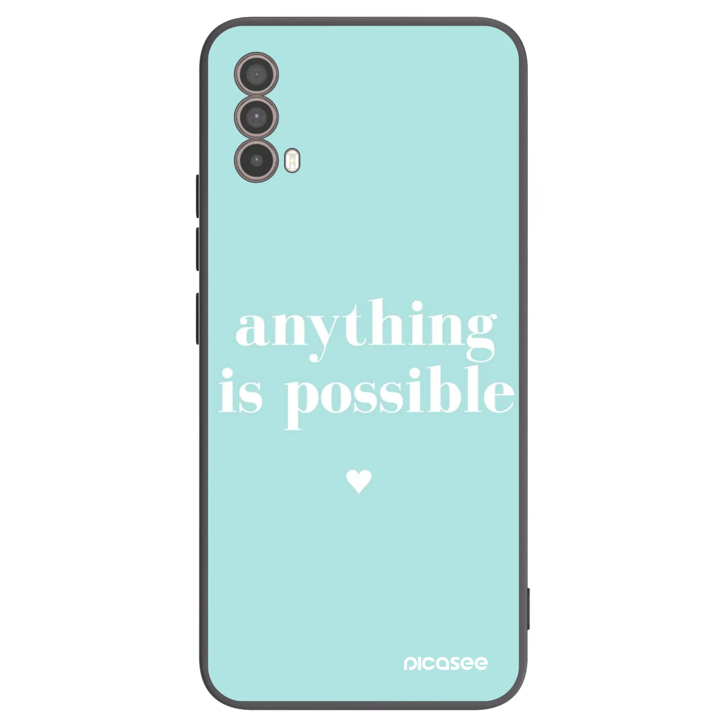 Picasee fekete szilikon tok az alábbi mobiltelefonokra Motorola Moto E40 - Anything is possible