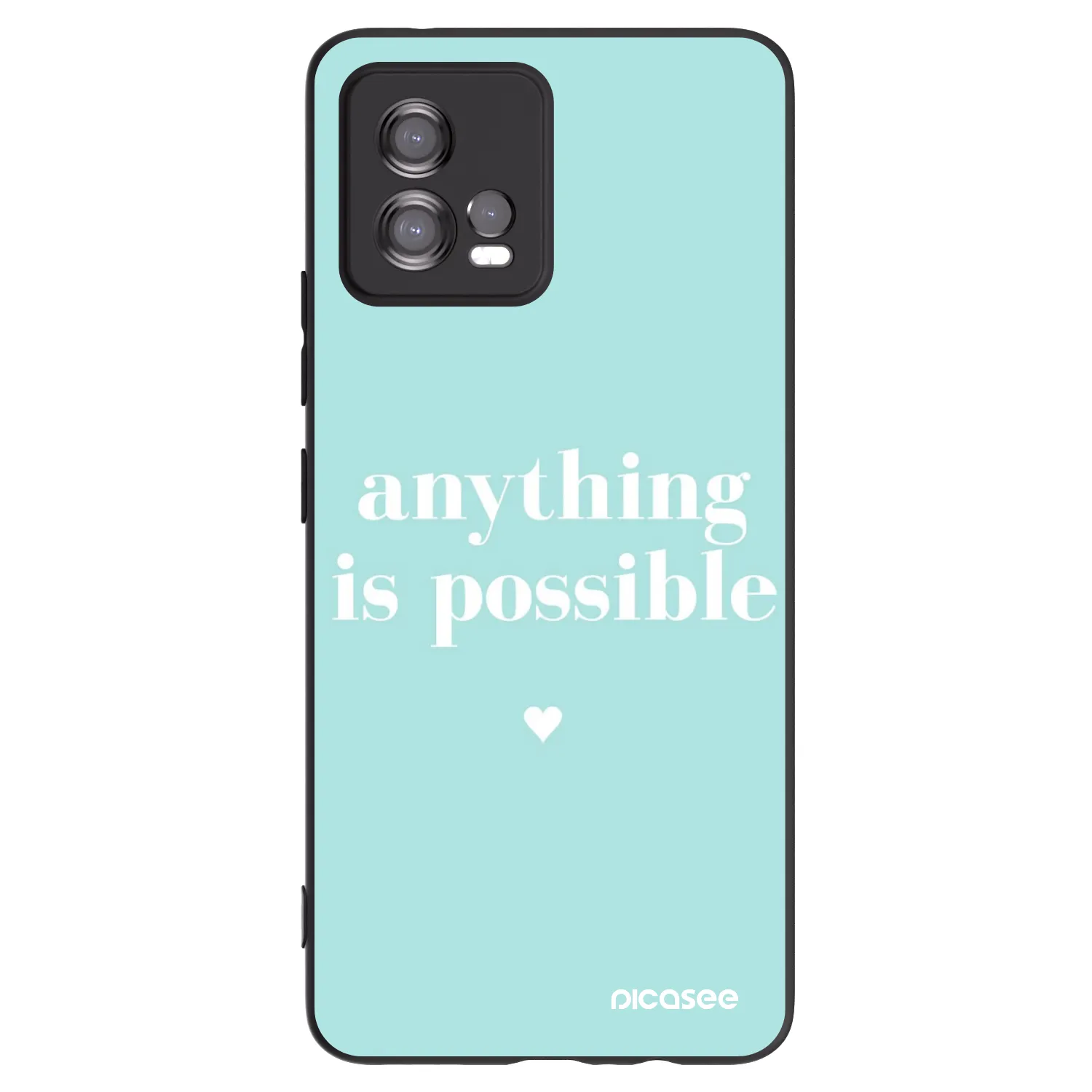 Picasee fekete szilikon tok az alábbi mobiltelefonokra Motorola Moto G72 - Anything is possible