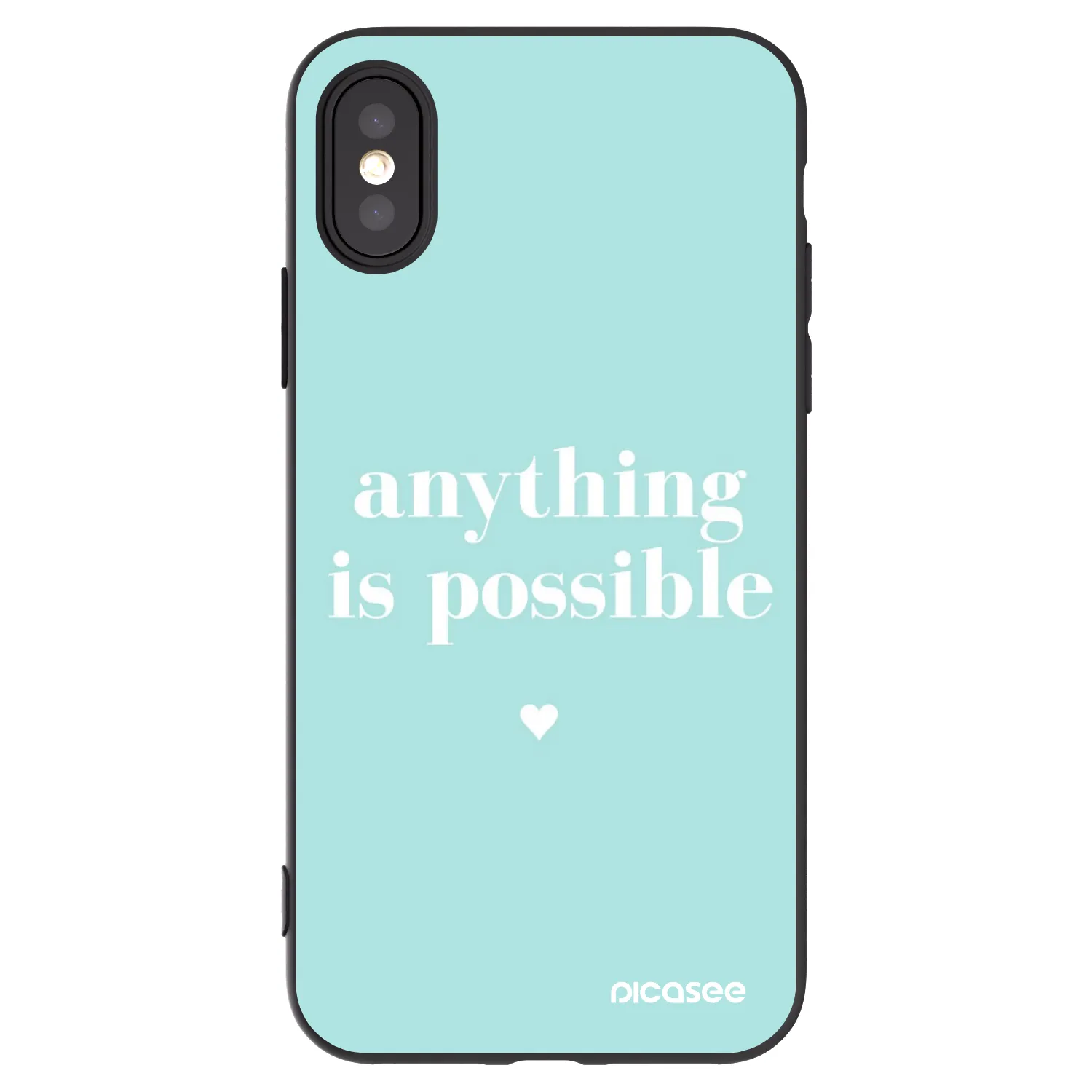 Picasee fekete szilikon tok az alábbi mobiltelefonokra Apple iPhone X/XS - Anything is possible