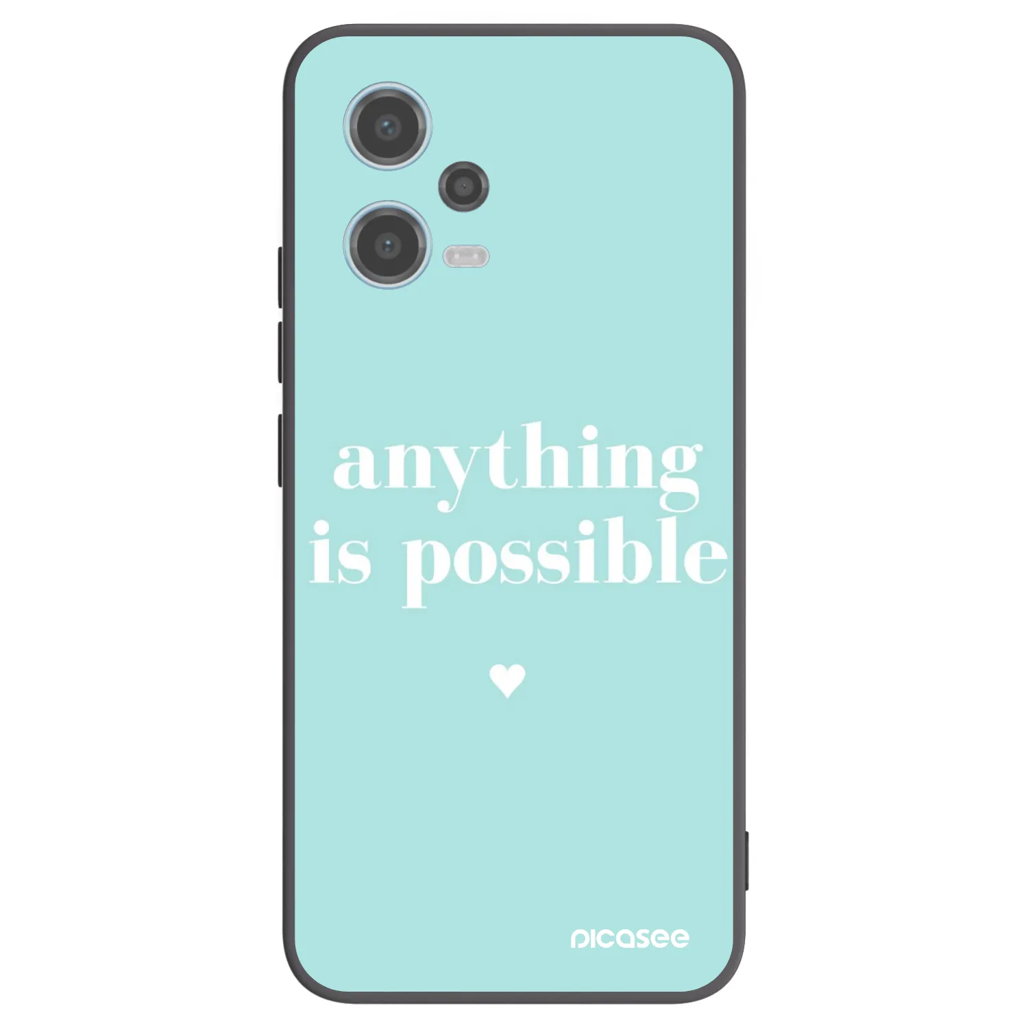 Picasee fekete szilikon tok az alábbi mobiltelefonokra Xiaomi Redmi Note 12 5G - Anything is possible