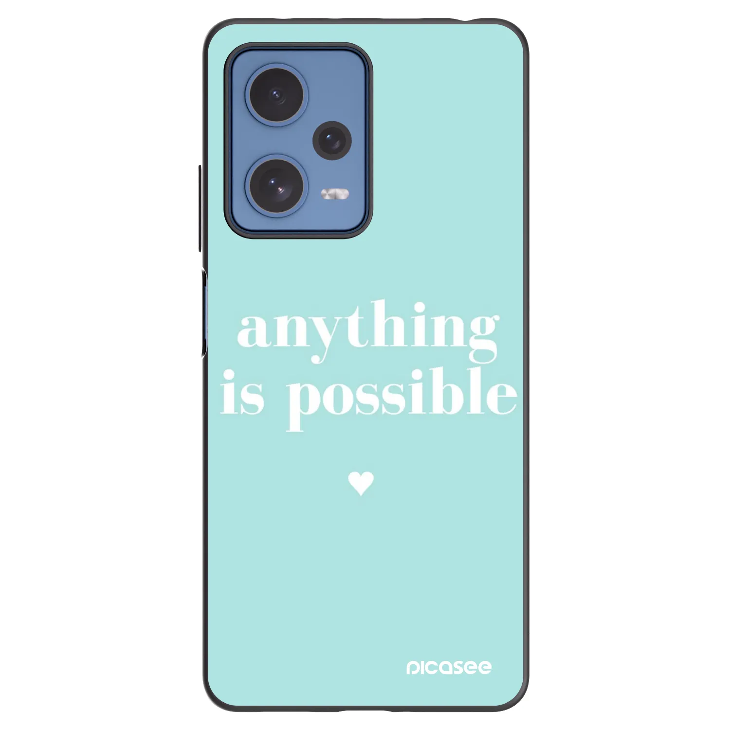 Picasee fekete szilikon tok az alábbi mobiltelefonokra Xiaomi Redmi Note 12 Pro 5G - Anything is possible