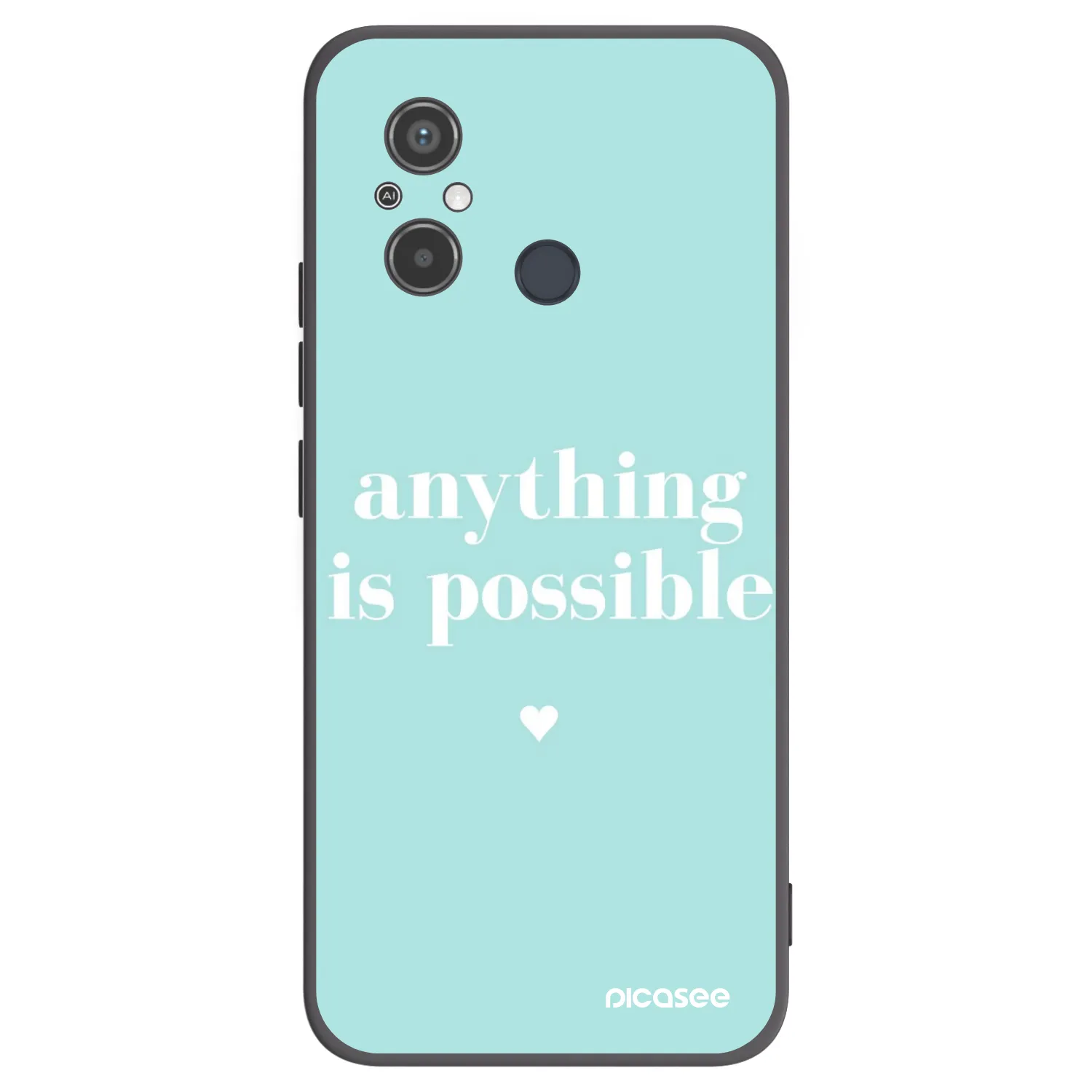 Picasee fekete szilikon tok az alábbi mobiltelefonokra Xiaomi Redmi 12C - Anything is possible