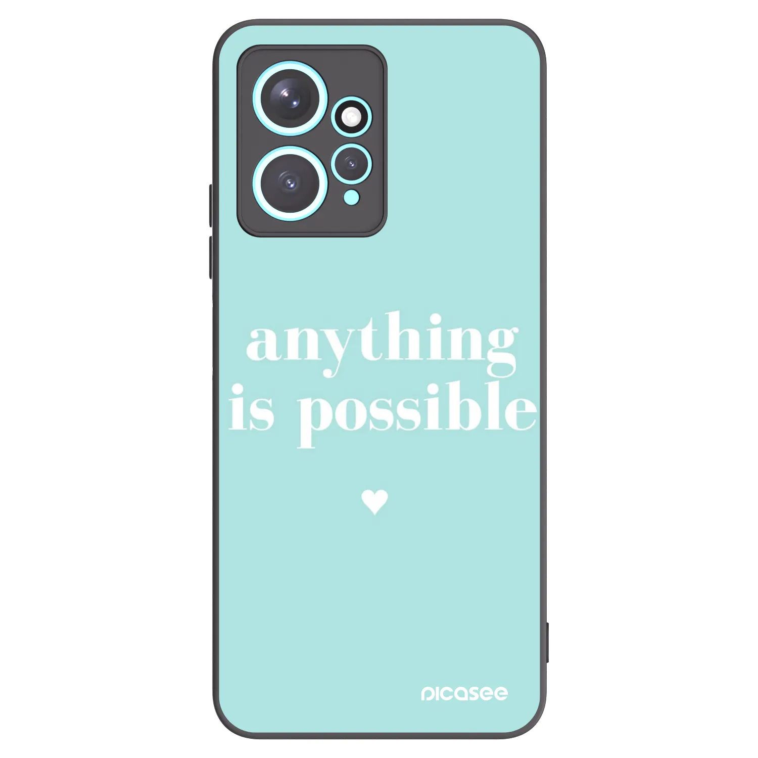 Picasee fekete szilikon tok az alábbi mobiltelefonokra Xiaomi Redmi Note 12 4G - Anything is possible