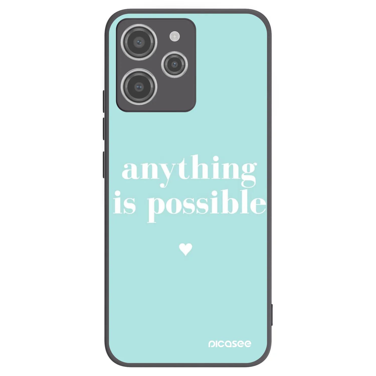 Picasee fekete szilikon tok az alábbi mobiltelefonokra Xiaomi Redmi 12 4G - Anything is possible