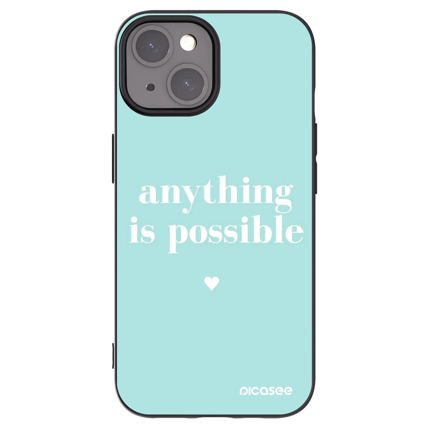 Picasee fekete szilikon tok az alábbi mobiltelefonokra Apple iPhone 15 - Anything is possible