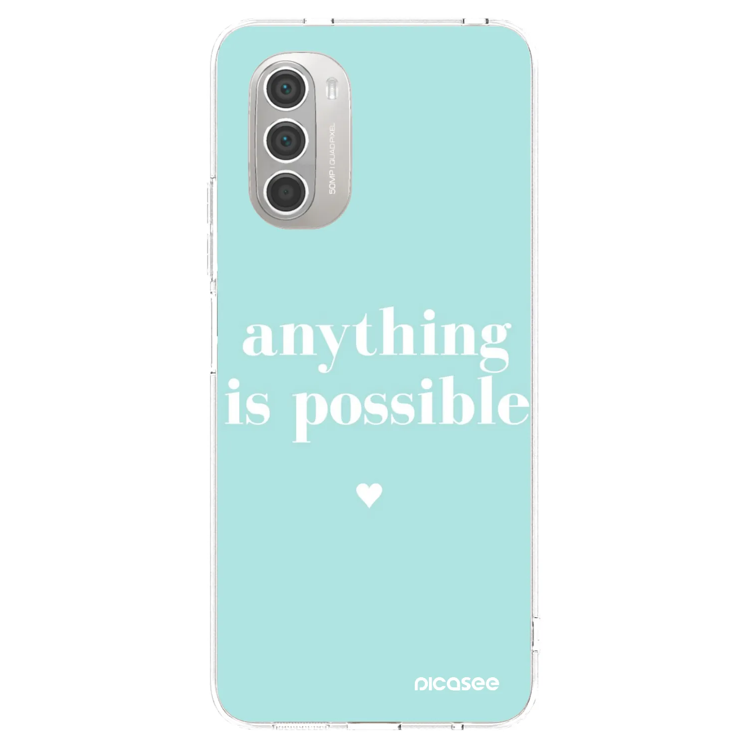Picasee átlátszó szilikon tok az alábbi mobiltelefonokra Motorola Moto G51 - Anything is possible