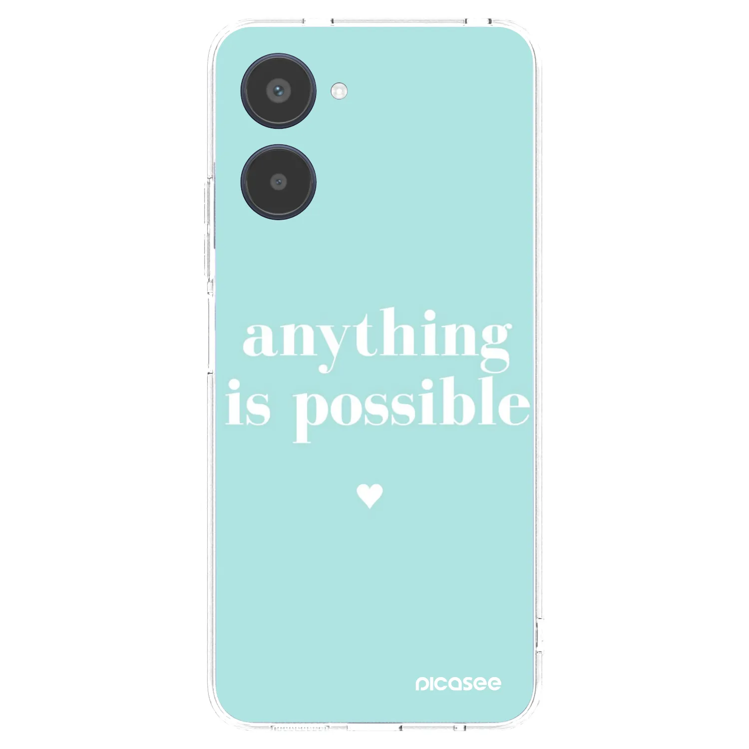 Picasee átlátszó szilikon tok az alábbi mobiltelefonokra Realme 10 4G - Anything is possible