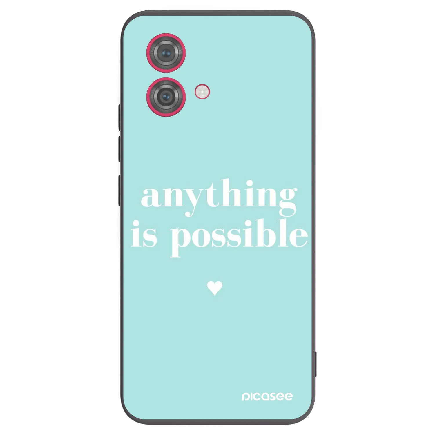 Picasee fekete szilikon tok az alábbi mobiltelefonokra Motorola Moto G84 5G - Anything is possible