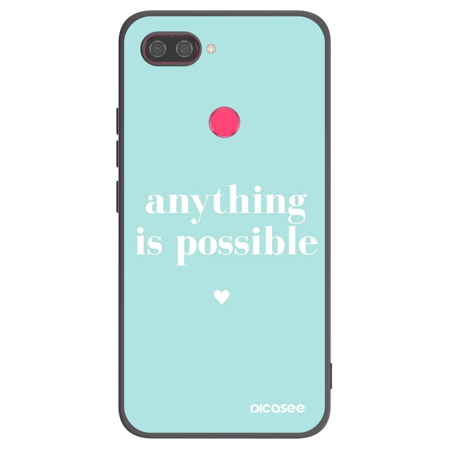 Picasee fekete szilikon tok az alábbi mobiltelefonokra Xiaomi Mi 8 Lite - Anything is possible