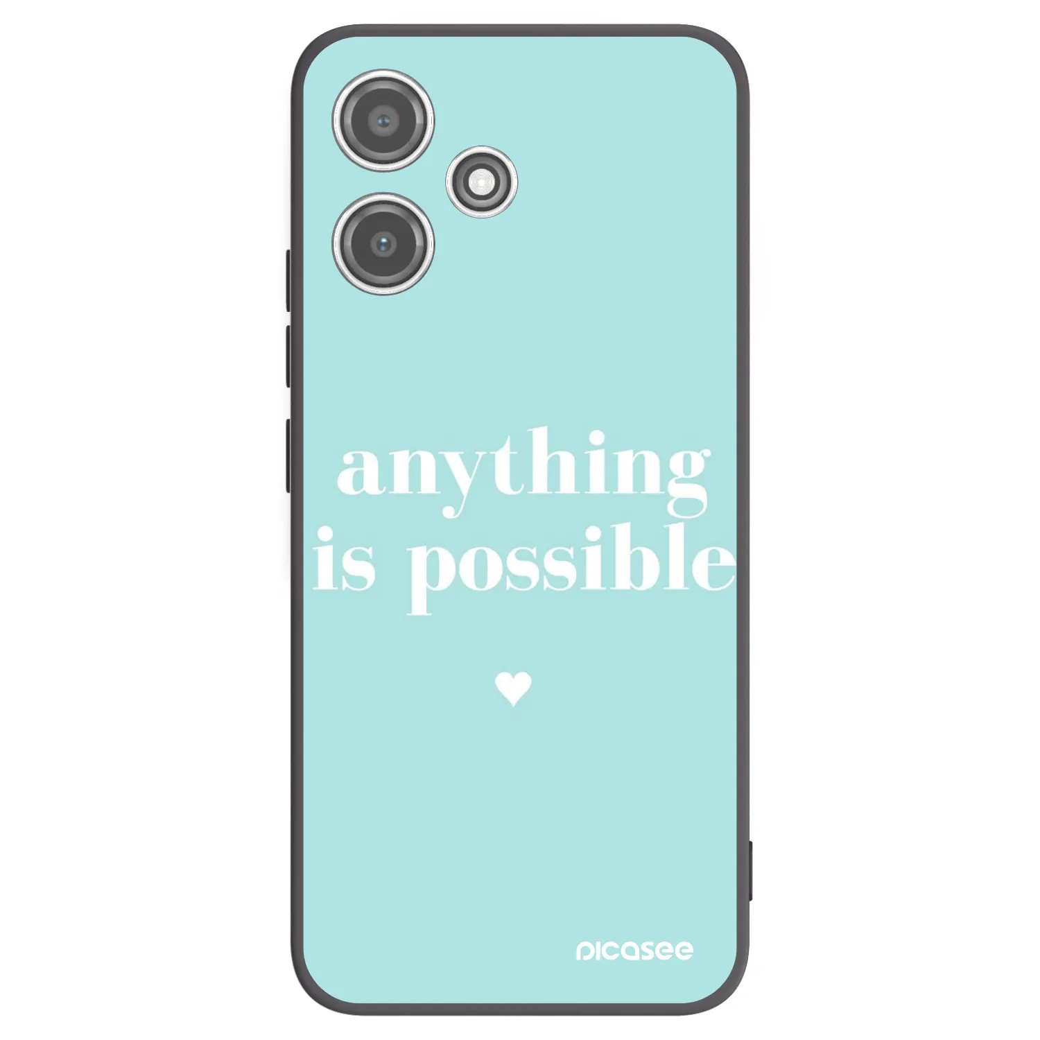 Picasee fekete szilikon tok az alábbi mobiltelefonokra Xiaomi Redmi 12 5G - Anything is possible