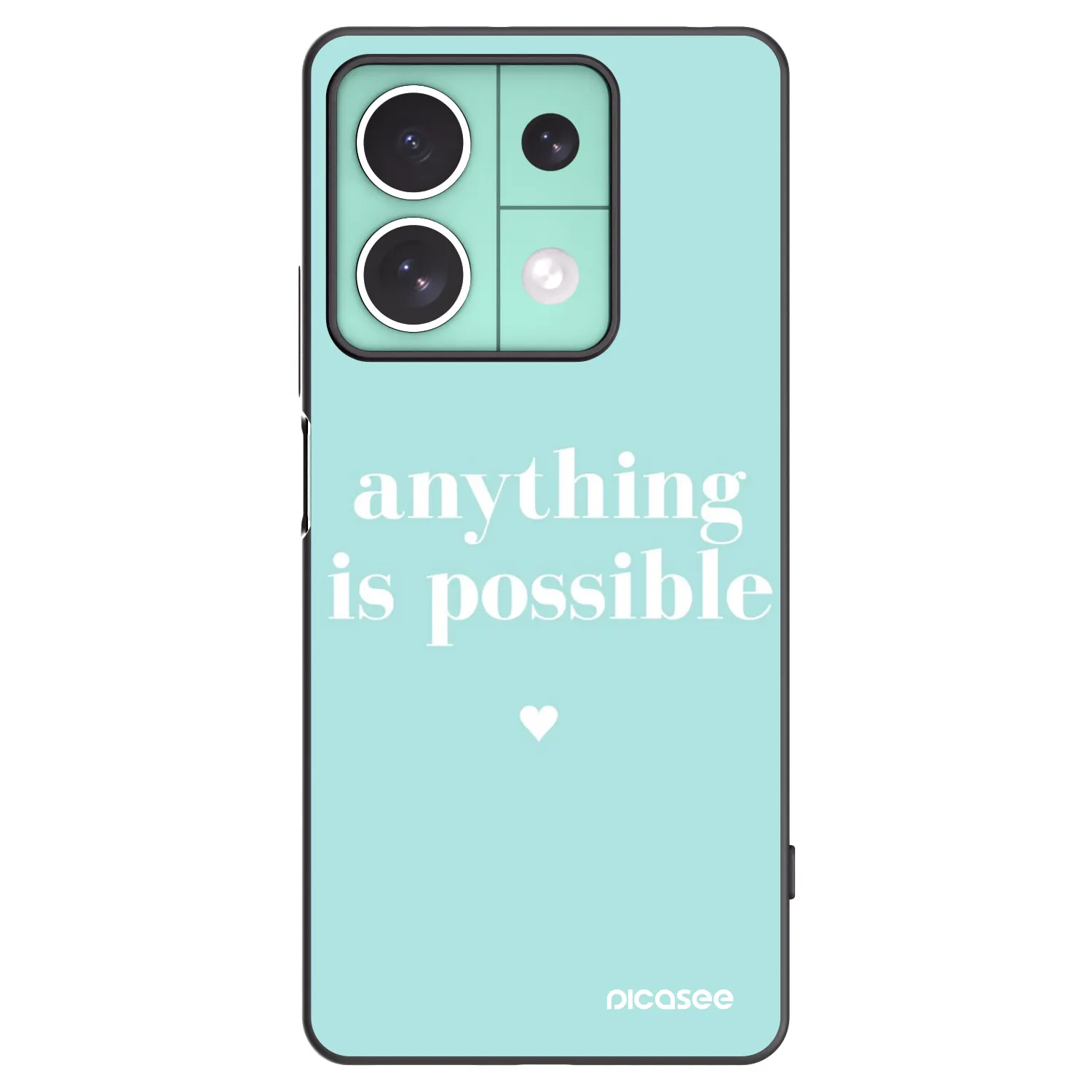 Picasee fekete szilikon tok az alábbi mobiltelefonokra Xiaomi Redmi Note 13 5G - Anything is possible