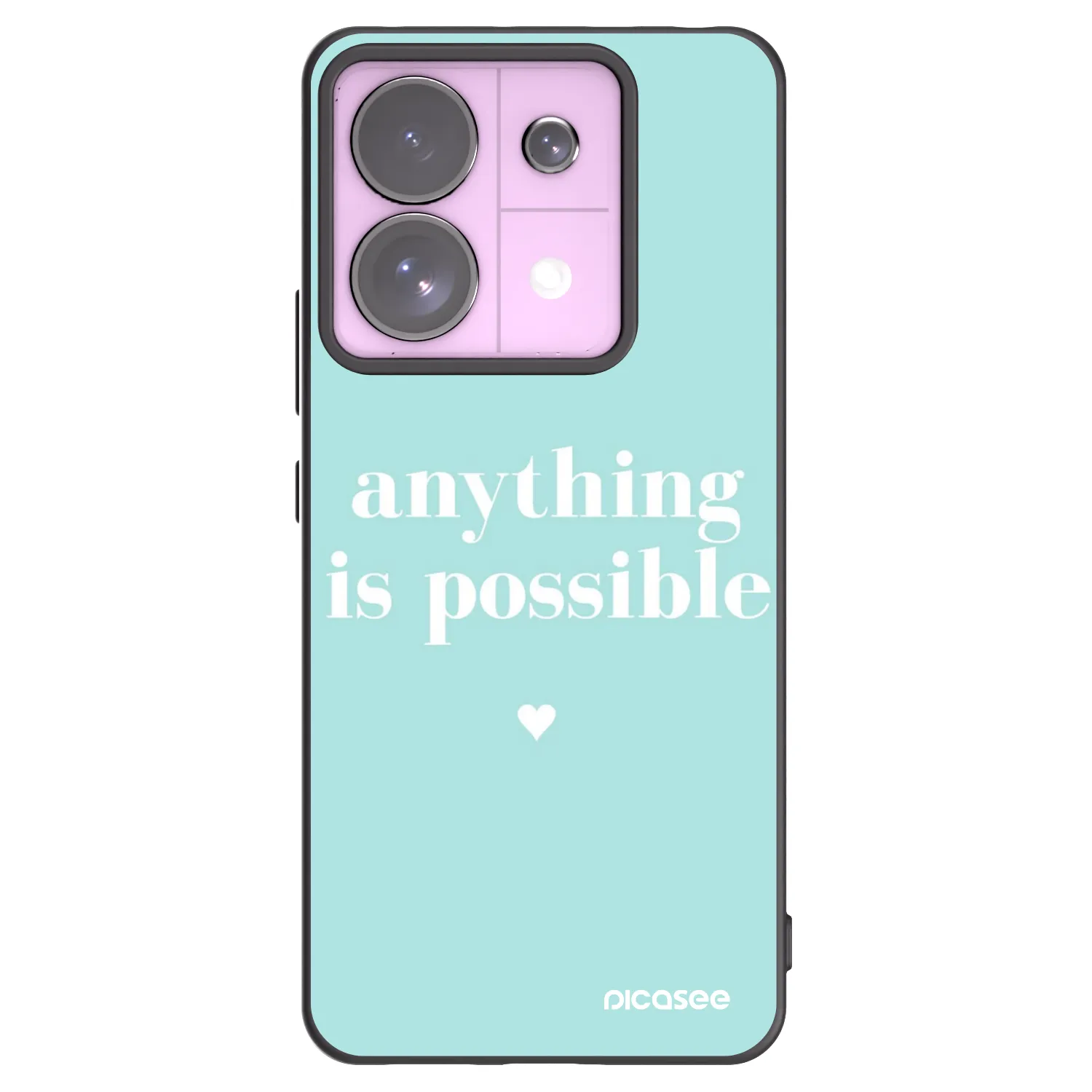 Picasee fekete szilikon tok az alábbi mobiltelefonokra Xiaomi Redmi Note 13 Pro 5G - Anything is possible