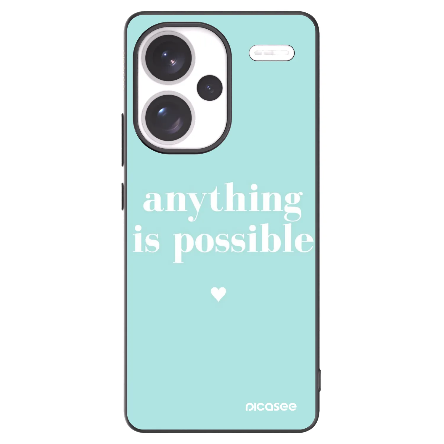 Picasee fekete szilikon tok az alábbi mobiltelefonokra Xiaomi Redmi Note 13 Pro+ 5G - Anything is possible