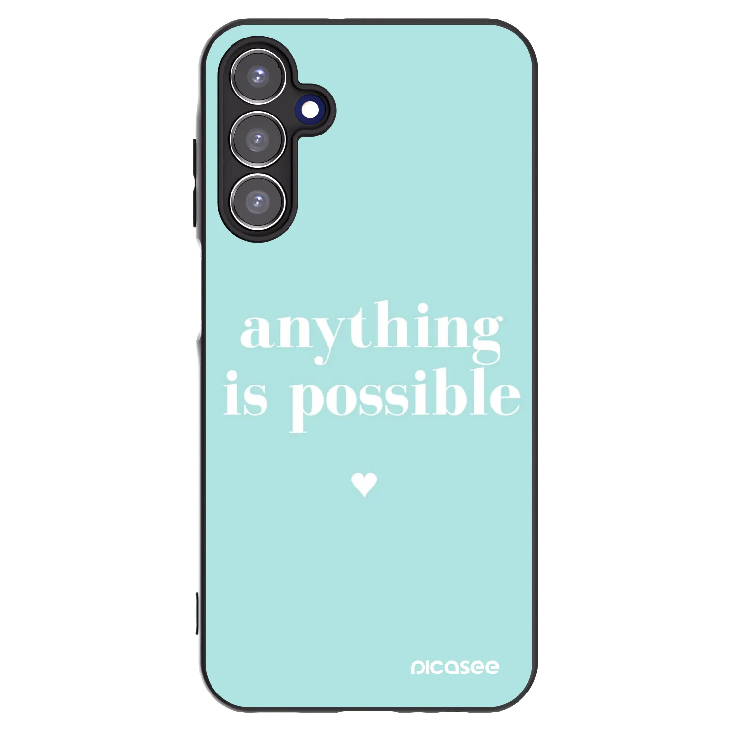 Picasee fekete szilikon tok az alábbi mobiltelefonokra Samsung Galaxy A15 A156B 5G - Anything is possible
