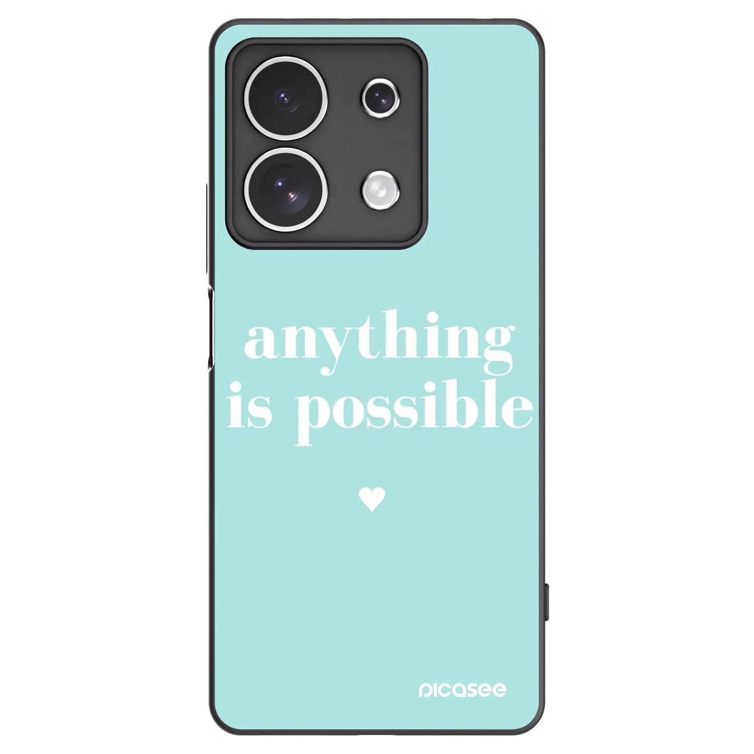 Picasee fekete szilikon tok az alábbi mobiltelefonokra Xiaomi Redmi Note 13 4G - Anything is possible