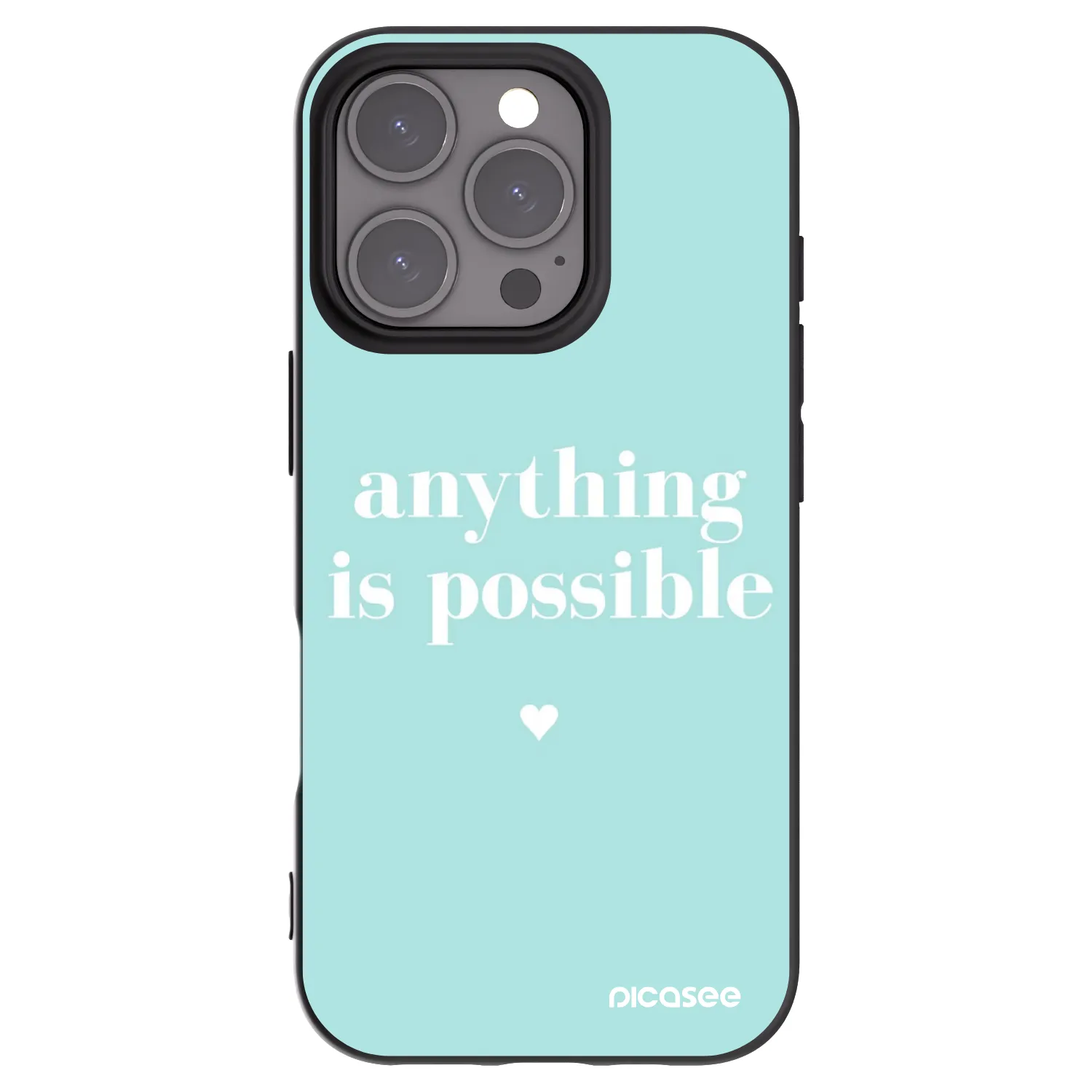 Picasee fekete szilikon tok az alábbi mobiltelefonokra Apple iPhone 16 Pro - Anything is possible