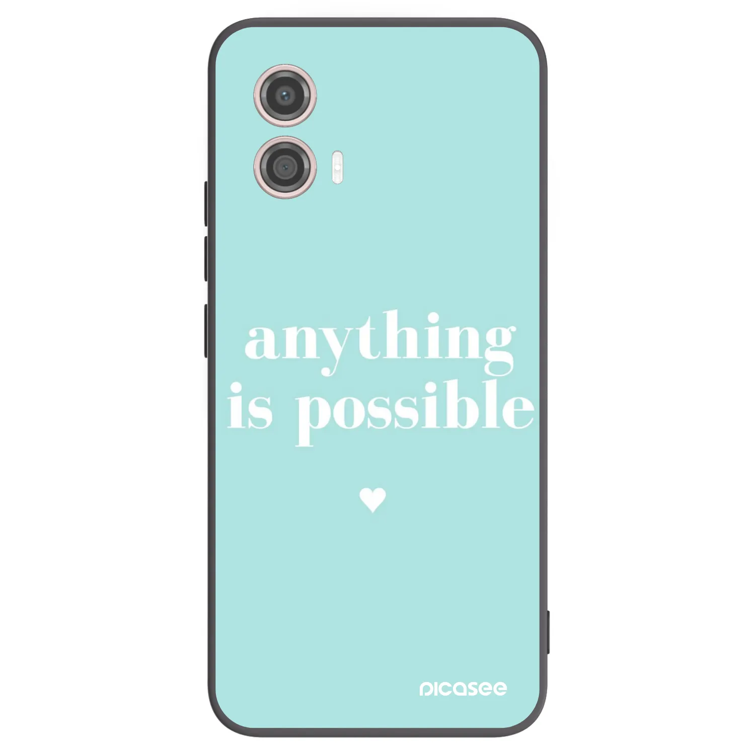 Picasee fekete szilikon tok az alábbi mobiltelefonokra Motorola Moto G53 5G - Anything is possible