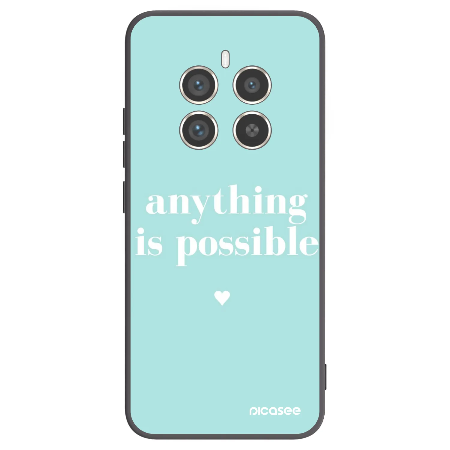 Picasee fekete szilikon tok az alábbi mobiltelefonokra Realme 12 Pro 5G - Anything is possible