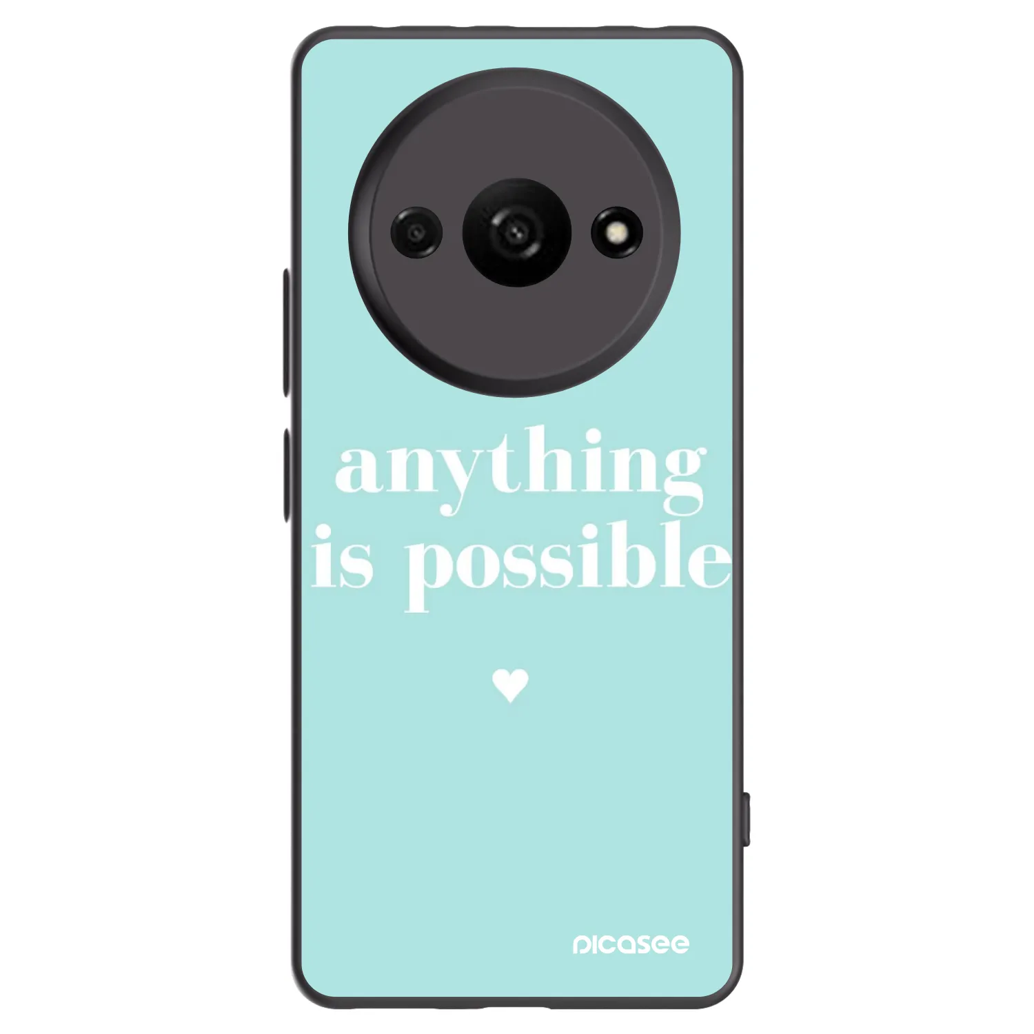 Picasee fekete szilikon tok az alábbi mobiltelefonokra Xiaomi Redmi A3 - Anything is possible