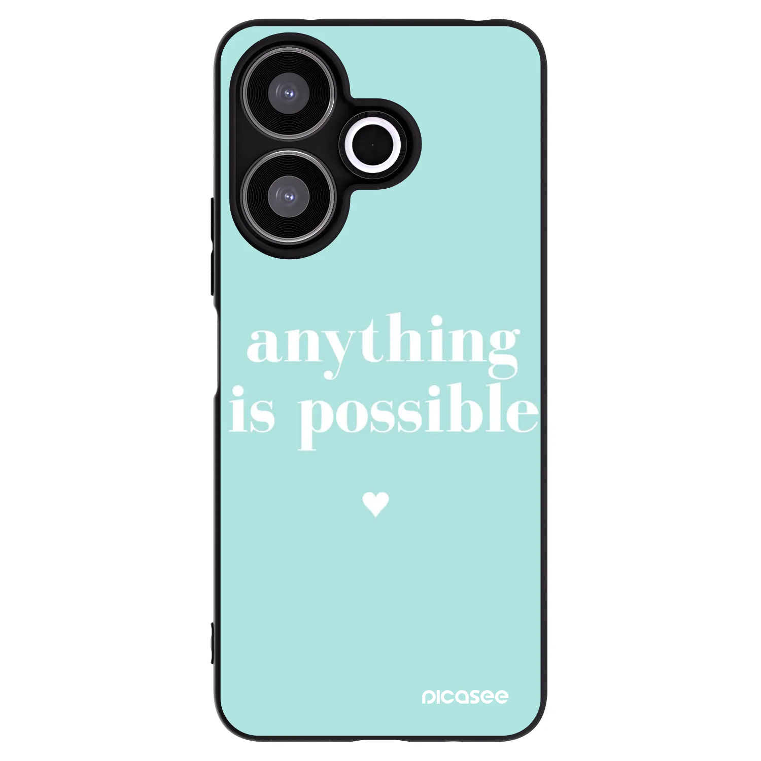 Picasee fekete szilikon tok az alábbi mobiltelefonokra Xiaomi Redmi 13 4G - Anything is possible