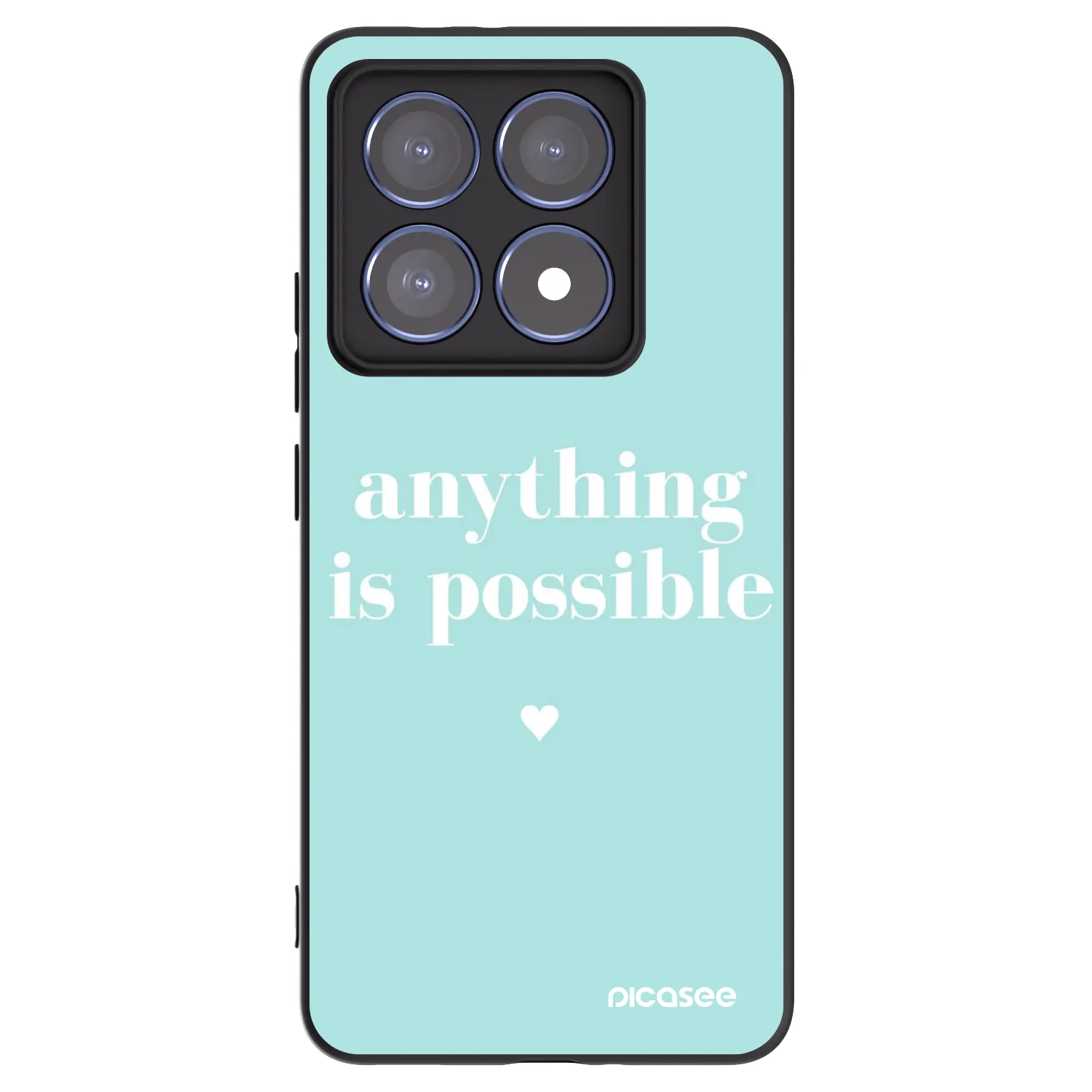 Picasee fekete szilikon tok az alábbi mobiltelefonokra Xiaomi 14T Pro - Anything is possible
