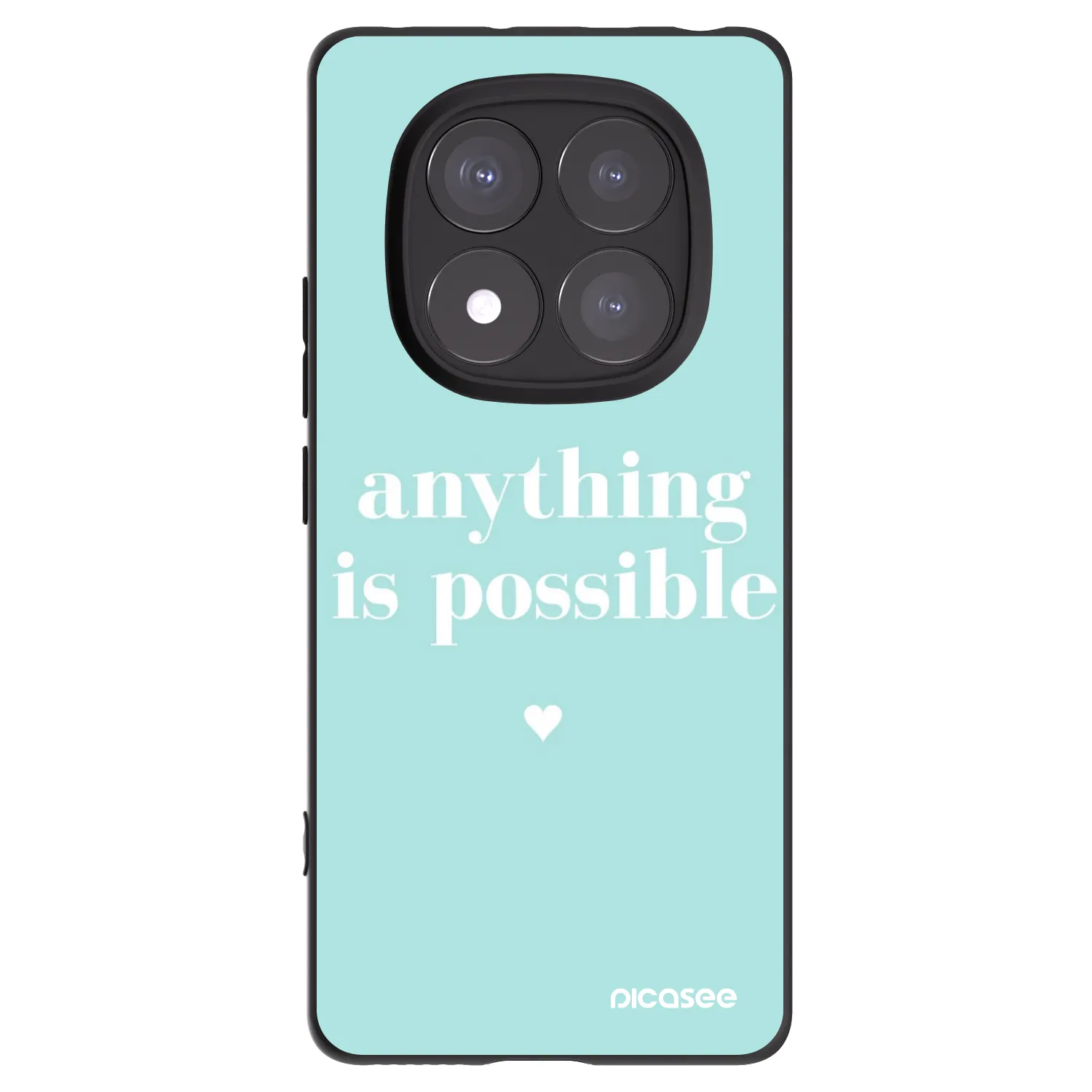 Picasee fekete szilikon tok az alábbi mobiltelefonokra Xiaomi Redmi Note 14 Pro+ 5G - Anything is possible