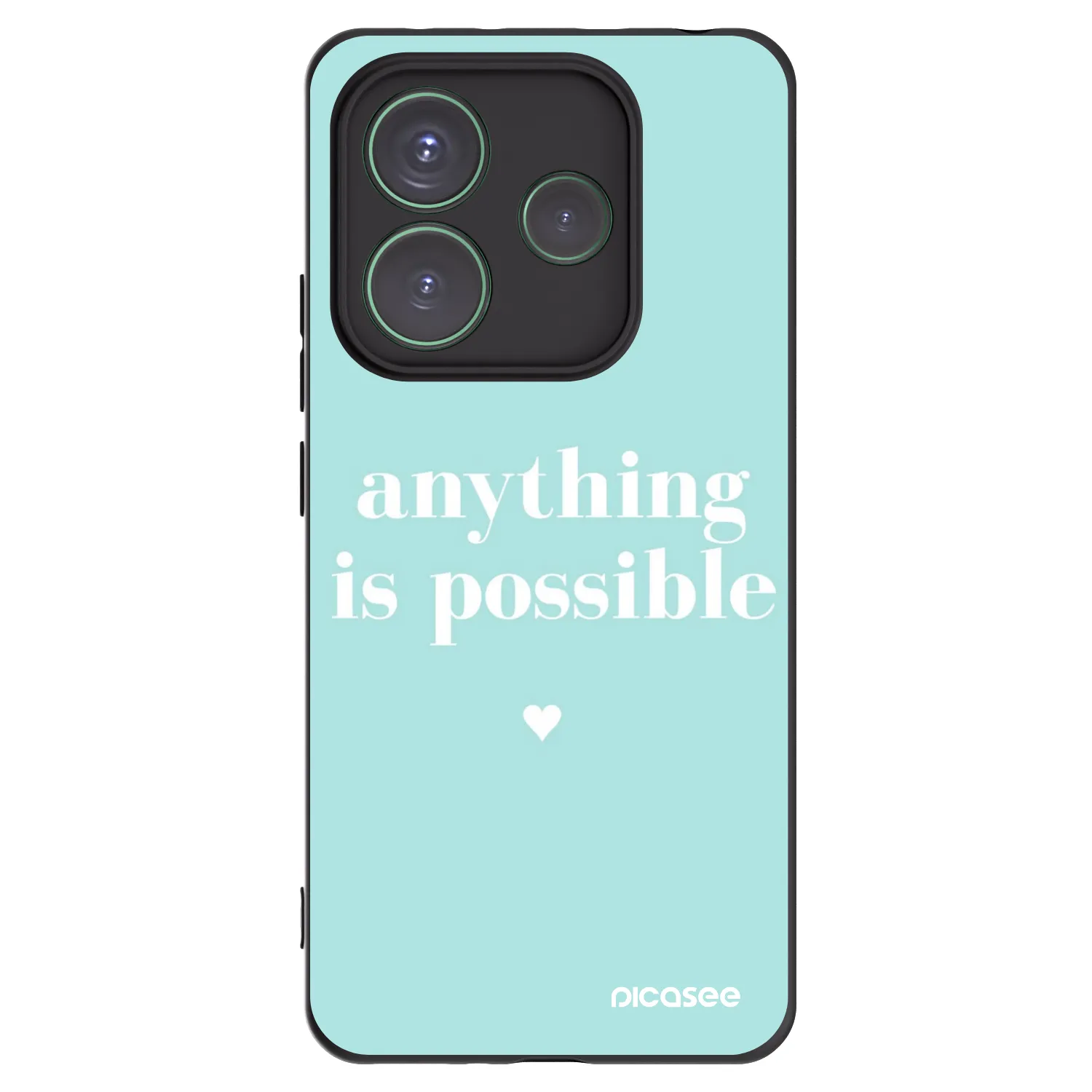 Picasee fekete szilikon tok az alábbi mobiltelefonokra Xiaomi Redmi Note 14 5G - Anything is possible