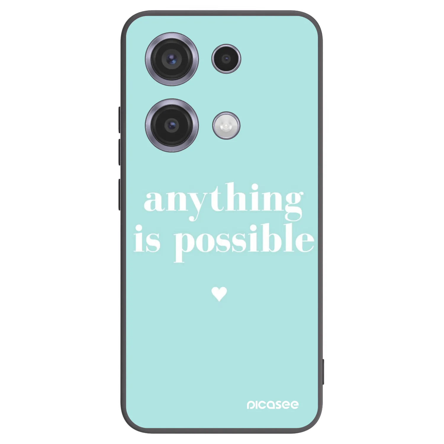 Picasee fekete szilikon tok az alábbi mobiltelefonokra Xiaomi Redmi Note 14S - Anything is possible