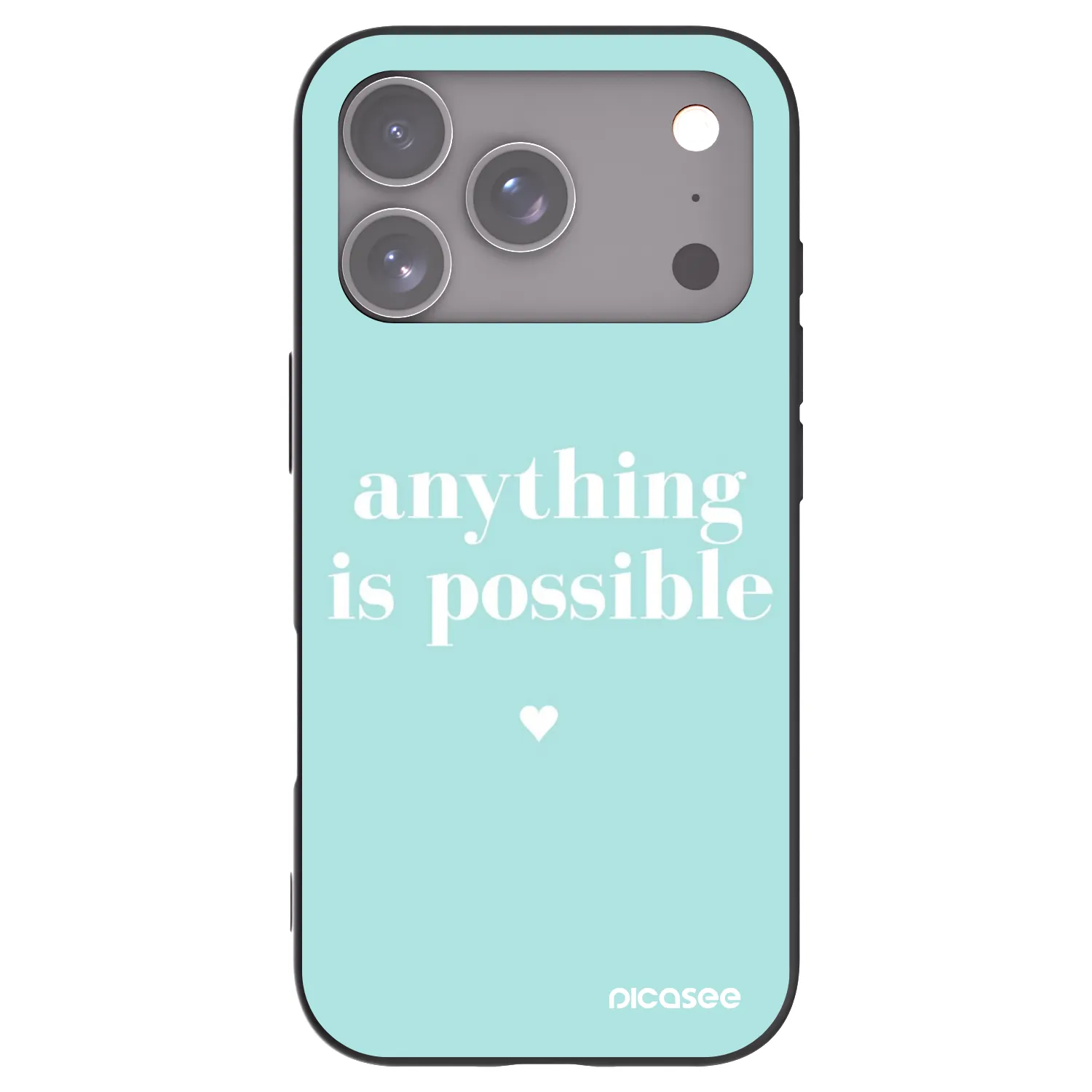 Picasee fekete szilikon tok az alábbi mobiltelefonokra Apple iPhone 17 Pro - Anything is possible