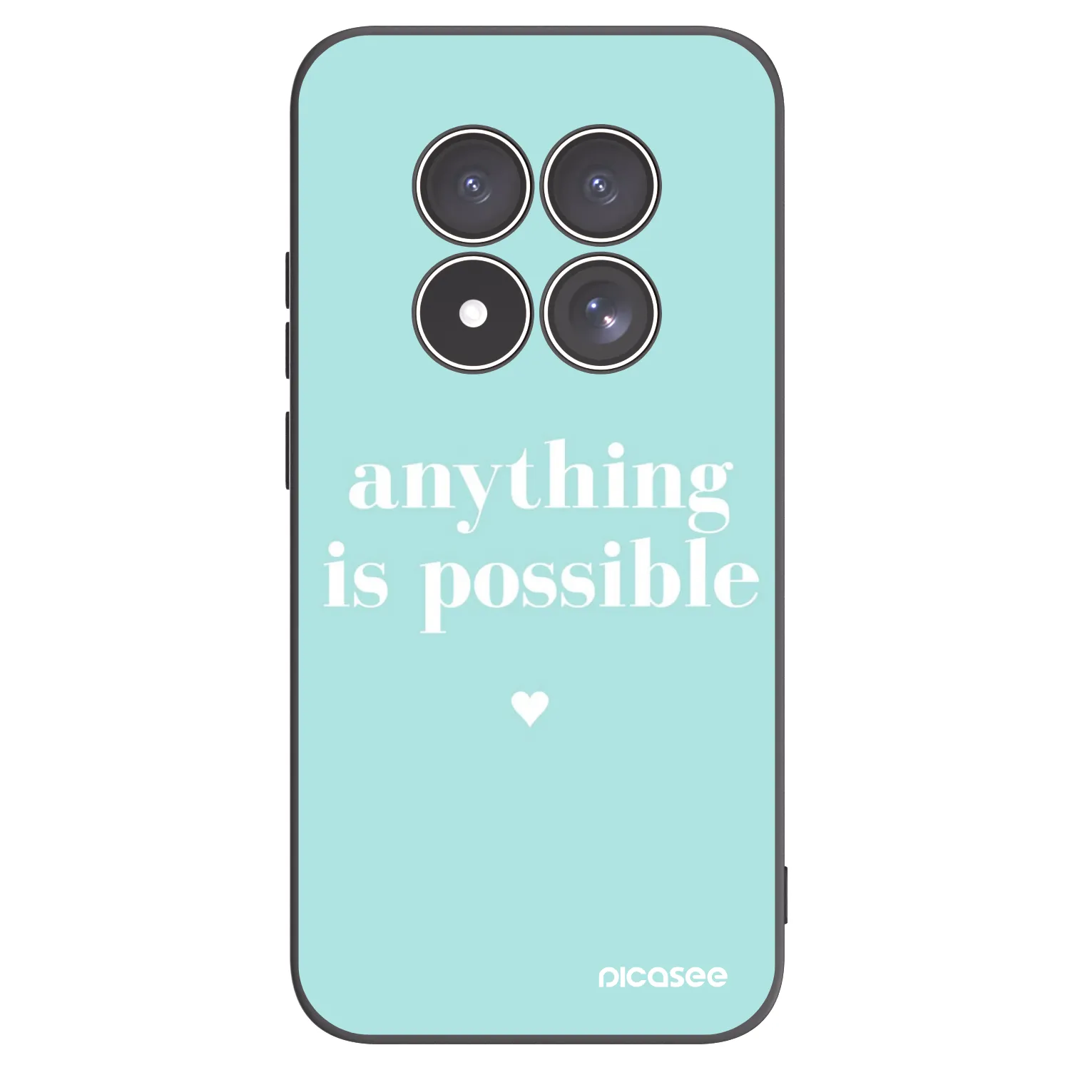 Picasee fekete szilikon tok az alábbi mobiltelefonokra Xiaomi Redmi Note 15 Pro 4G - Anything is possible