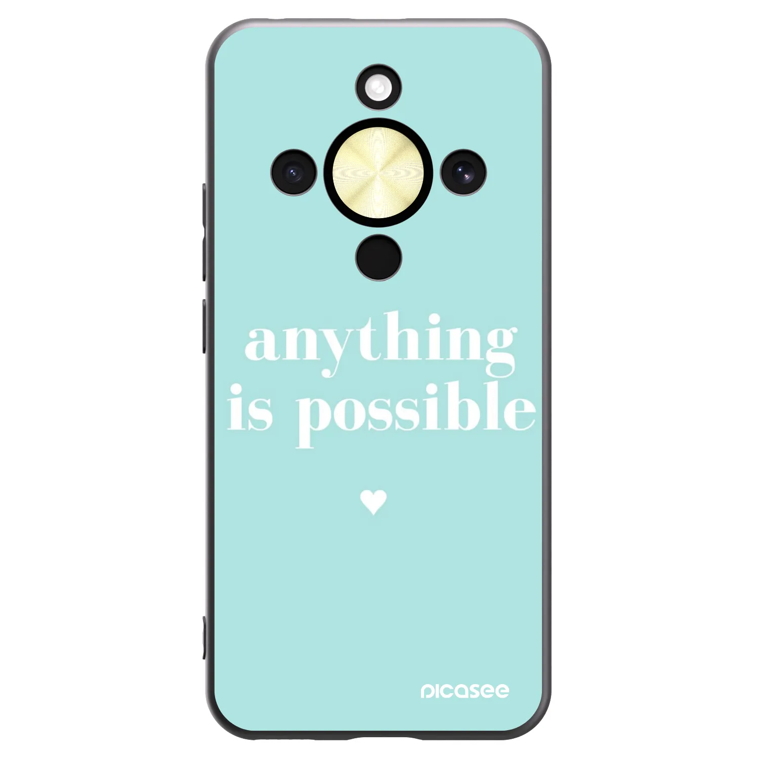 Picasee fekete szilikon tok az alábbi mobiltelefonokra Honor Magic8 Lite 5G - Anything is possible