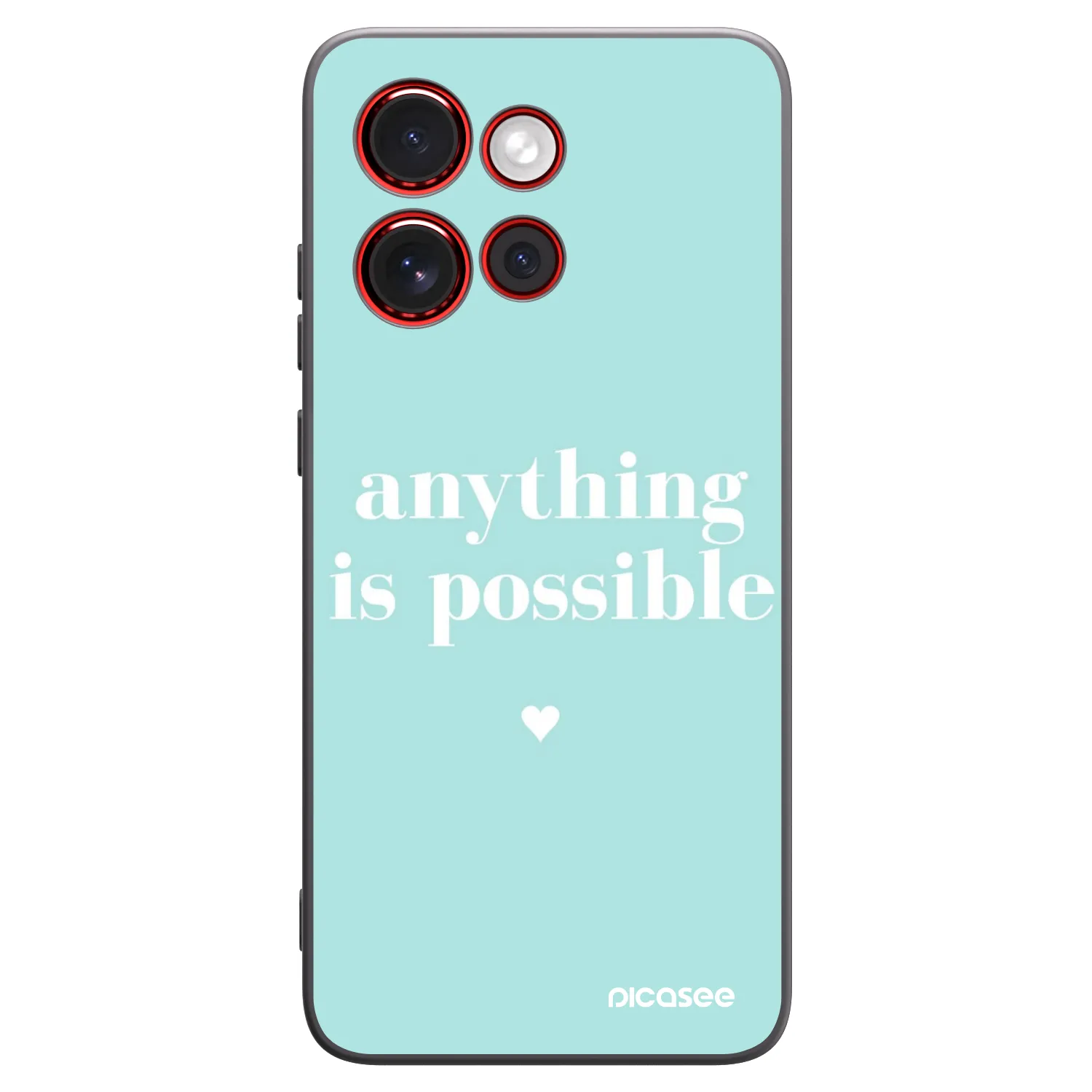 Picasee fekete szilikon tok az alábbi mobiltelefonokra Motorola Edge 60 Neo 5G - Anything is possible