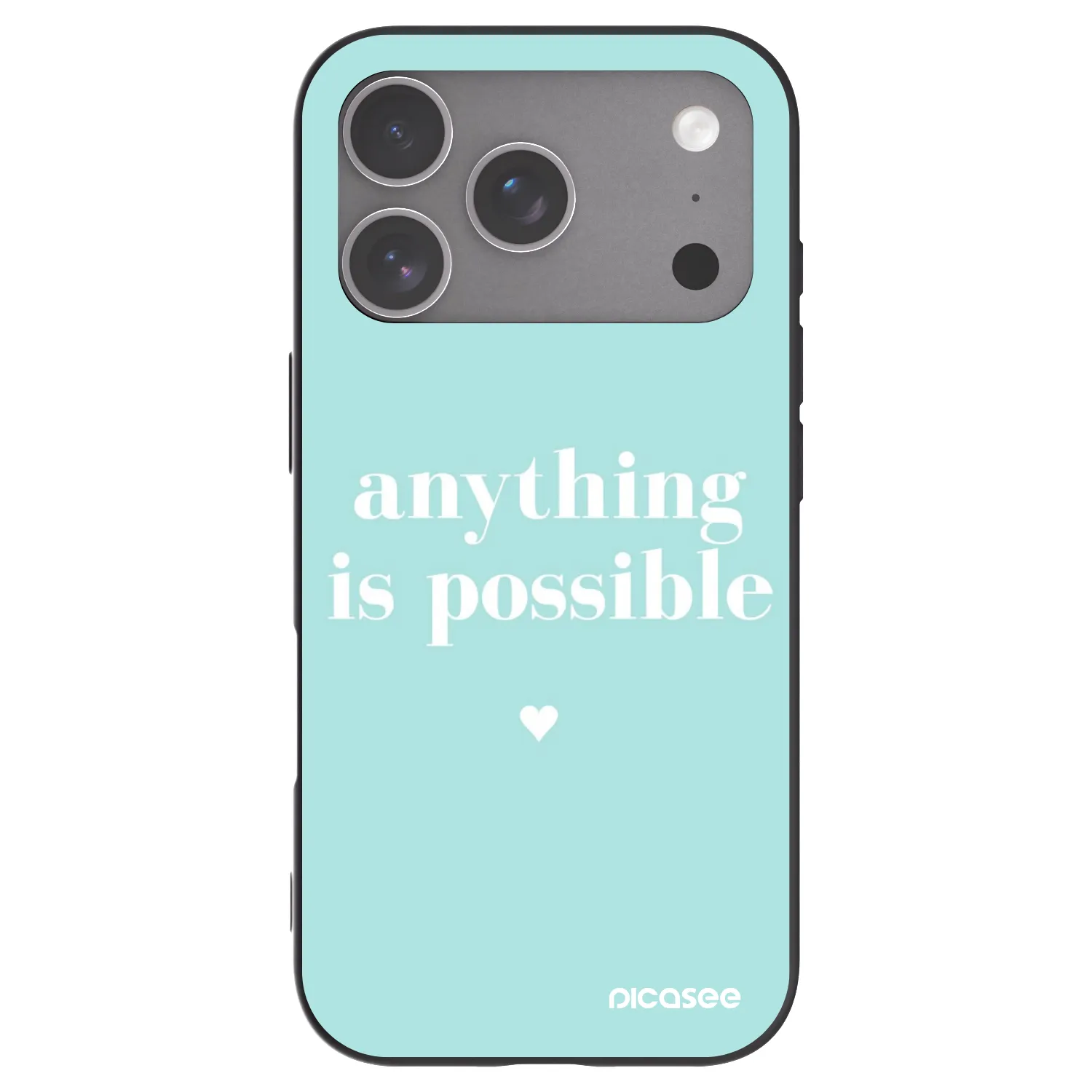 Picasee fekete szilikon tok az alábbi mobiltelefonokra Apple iPhone 18 Pro - Anything is possible