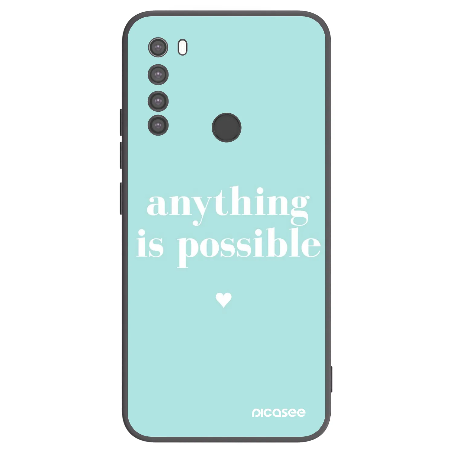 Picasee fekete szilikon tok az alábbi mobiltelefonokra Xiaomi Redmi Note 8 - Anything is possible