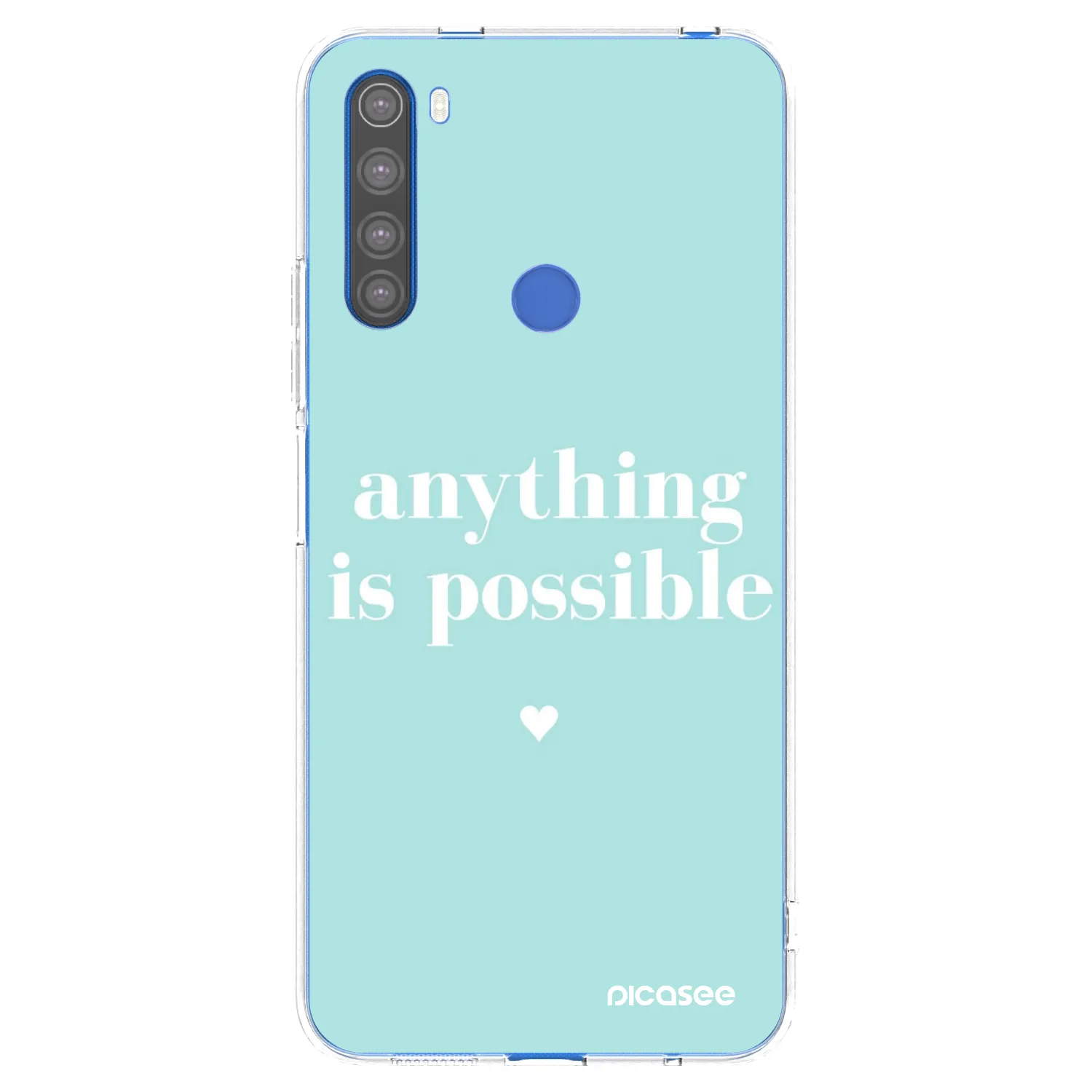 Picasee átlátszó szilikon tok az alábbi mobiltelefonokra Xiaomi Redmi Note 8T - Anything is possible