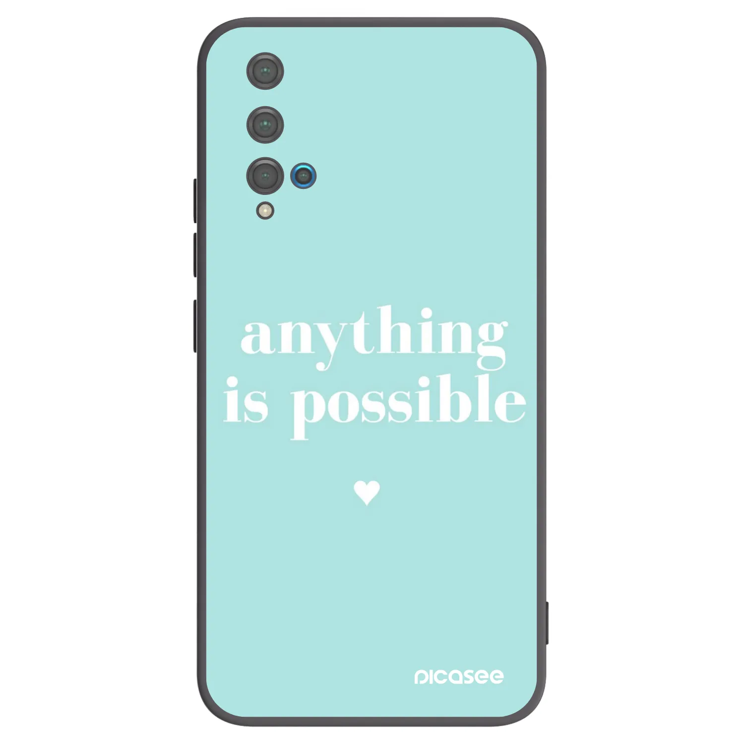 Picasee fekete szilikon tok az alábbi mobiltelefonokra Huawei Nova 5T - Anything is possible