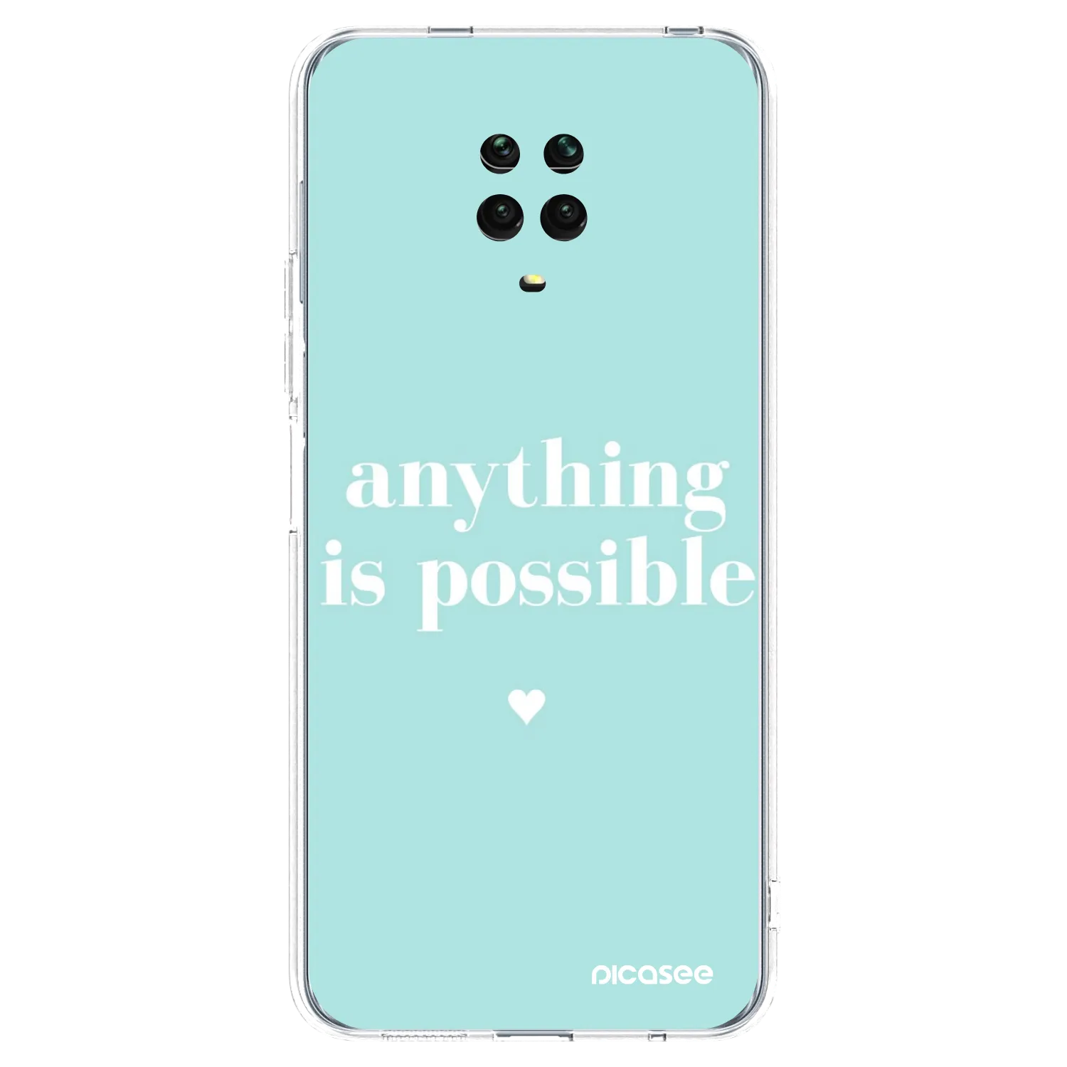 Picasee átlátszó szilikon tok az alábbi mobiltelefonokra Xiaomi Redmi Note 9 Pro - Anything is possible