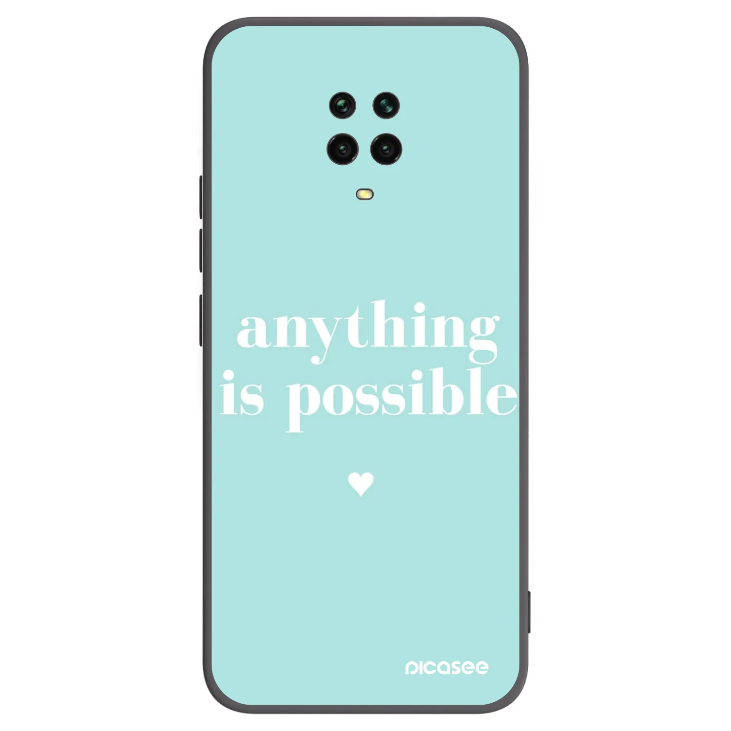 Picasee fekete szilikon tok az alábbi mobiltelefonokra Xiaomi Redmi Note 9 Pro - Anything is possible