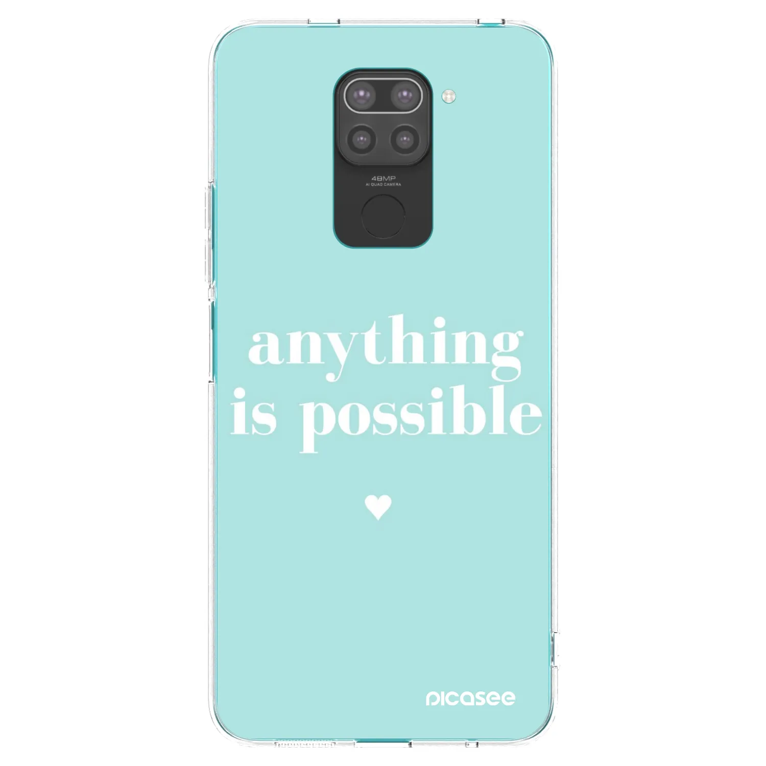 Picasee fekete szilikon tok az alábbi mobiltelefonokra Xiaomi Redmi Note 9 - Anything is possible