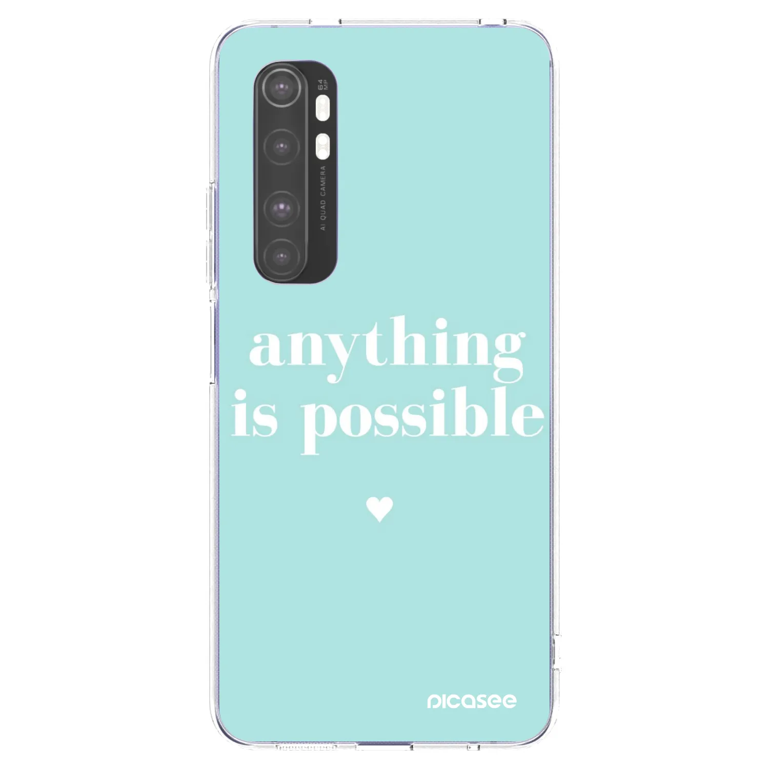 Picasee átlátszó szilikon tok az alábbi mobiltelefonokra Xiaomi Mi Note 10 Lite - Anything is possible