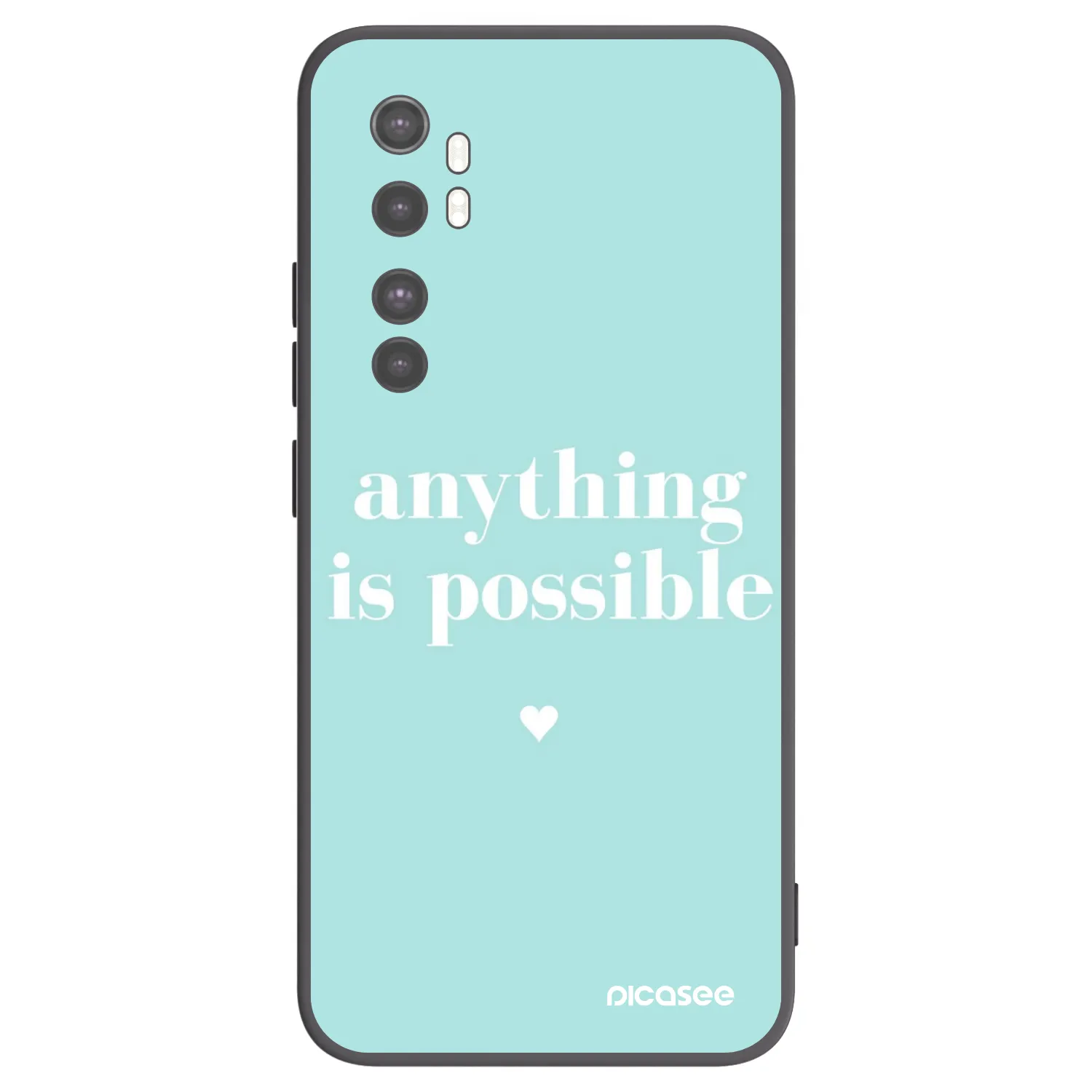 Picasee fekete szilikon tok az alábbi mobiltelefonokra Xiaomi Mi Note 10 Lite - Anything is possible